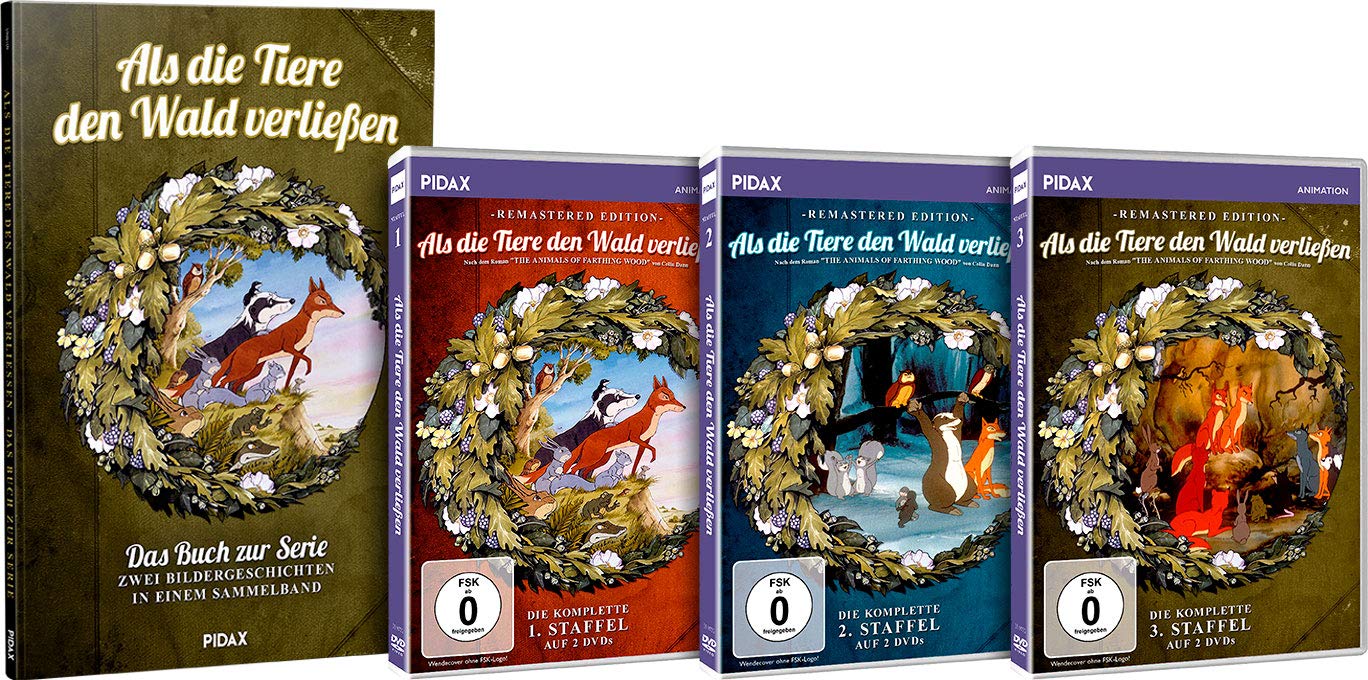 Als die Tiere den Wald verließen - Staffel Season 1 2 3 Komplett Set + Buch 