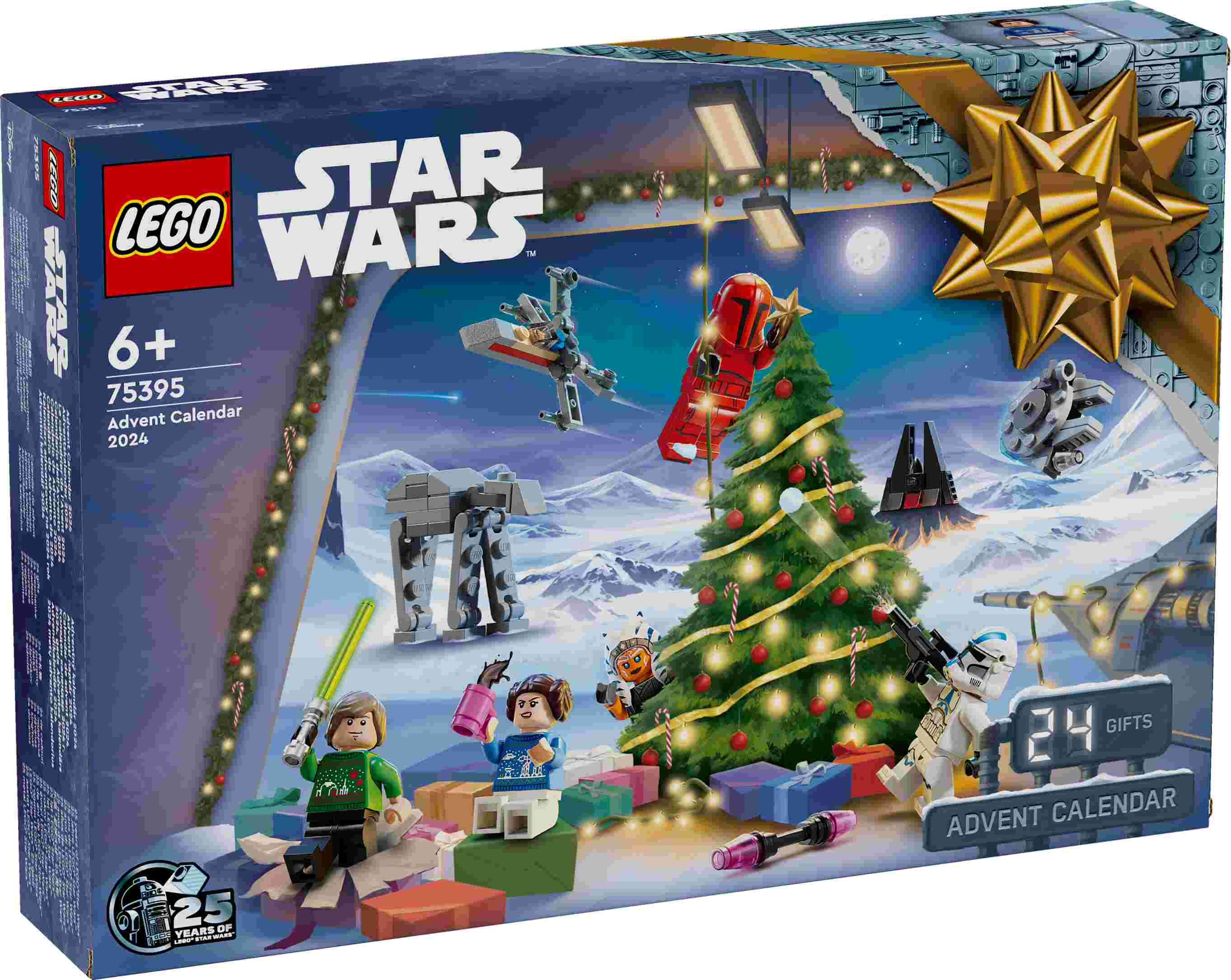 LEGO 75395 Star Wars Adventskalender 2024, 6 Figuren, 18 Mini-Modelle