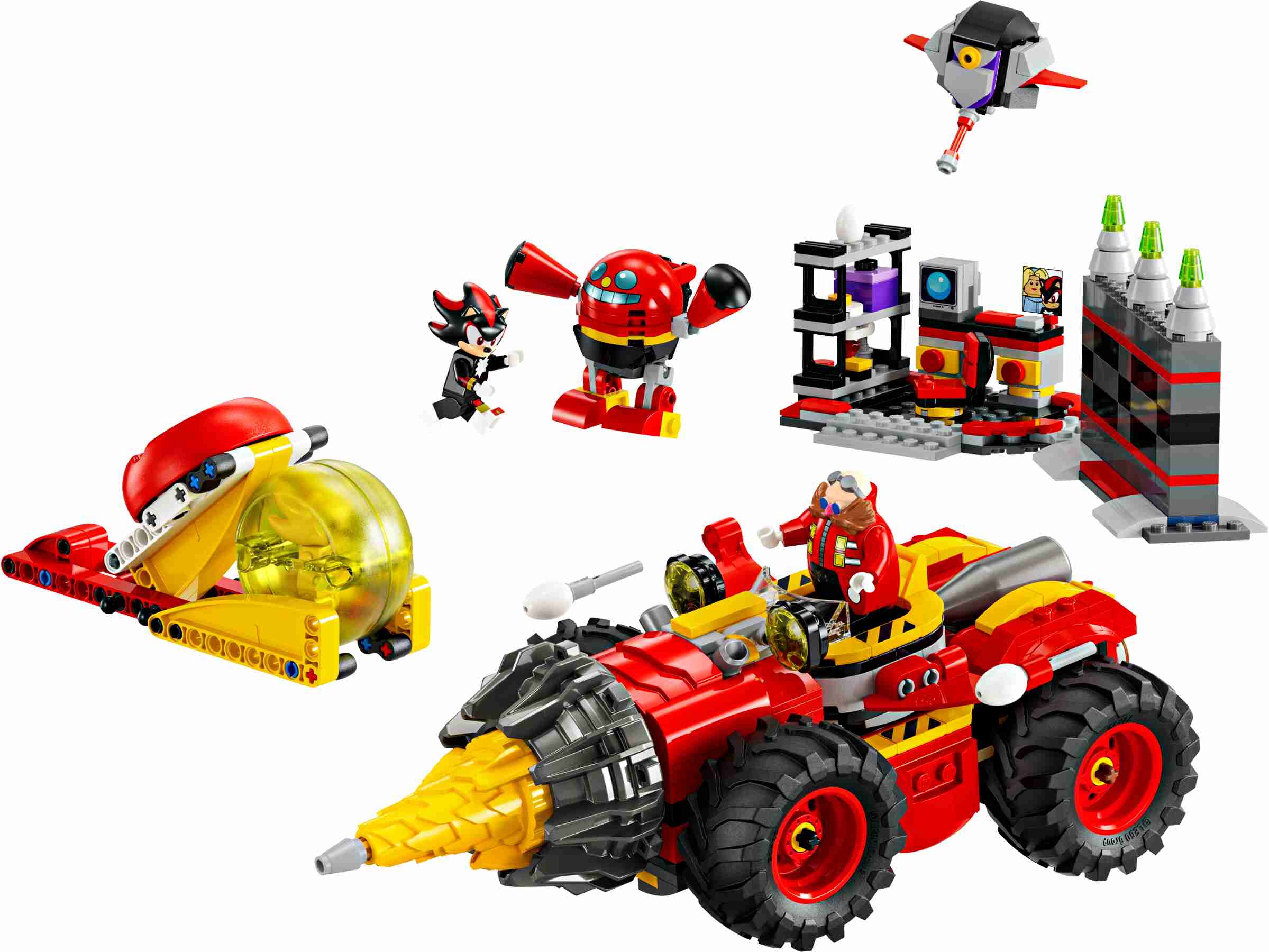 LEGO 76999 Sonic Super Sonic vs. Egg Drillster, 7 Charaktere, Schwebemobil