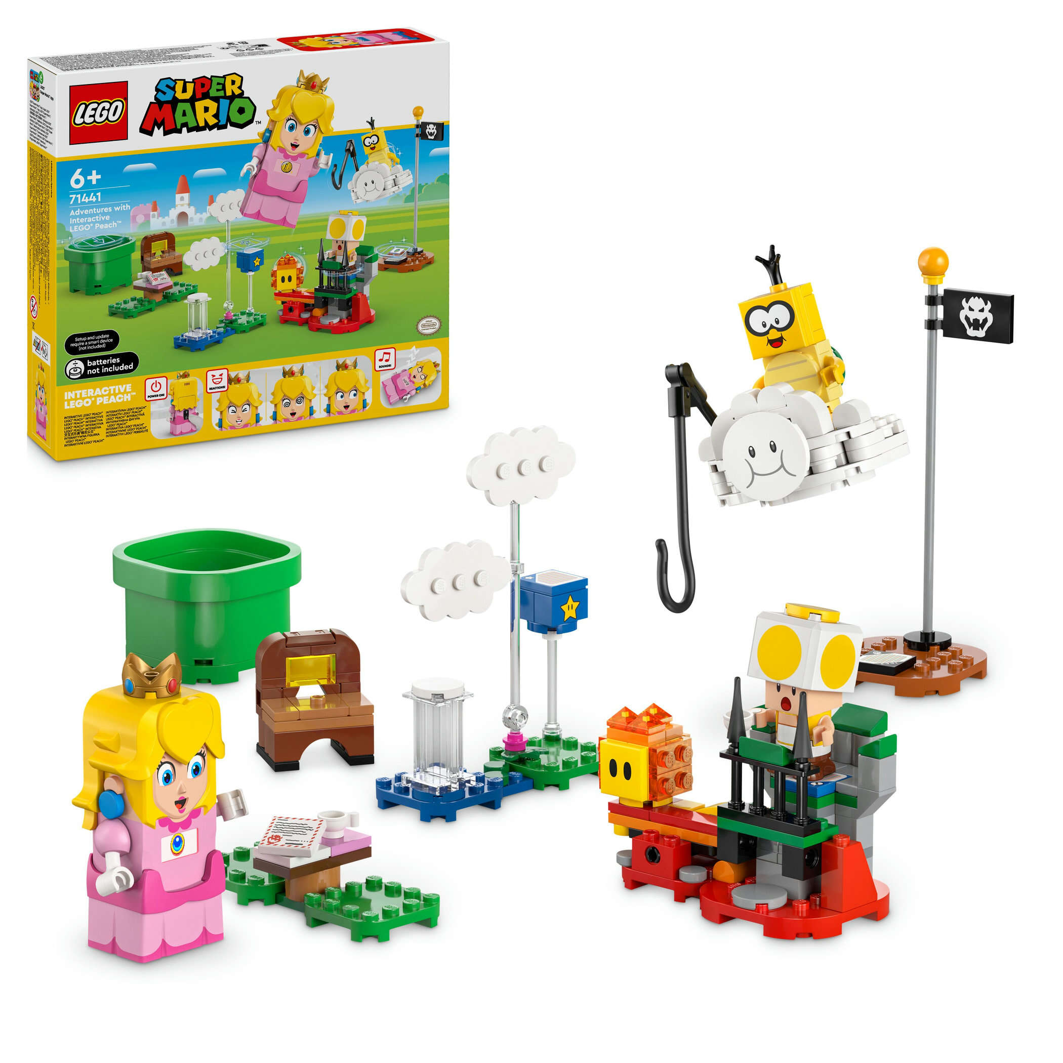 LEGO 71441 Super Mario Abenteuer mit der interaktiven Peach, 4 Spielfiguren