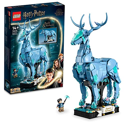 LEGO 76414 Harry Potter Expecto Patronum, 2-in-1 Set, Hirsch oder Wolf