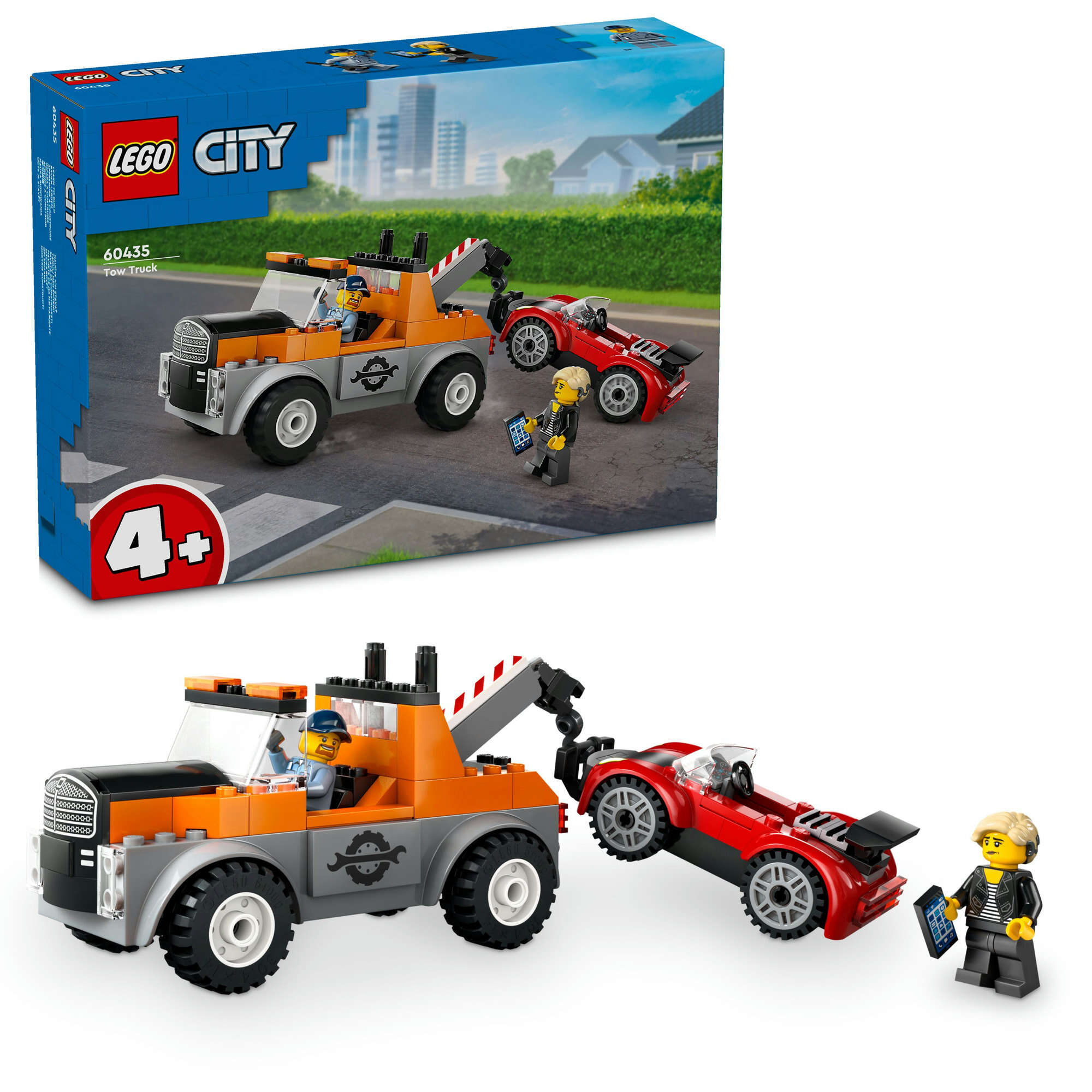 LEGO 60435 City Abschleppwagen mit Sportauto, 2 Minifiguren mit Zubehör