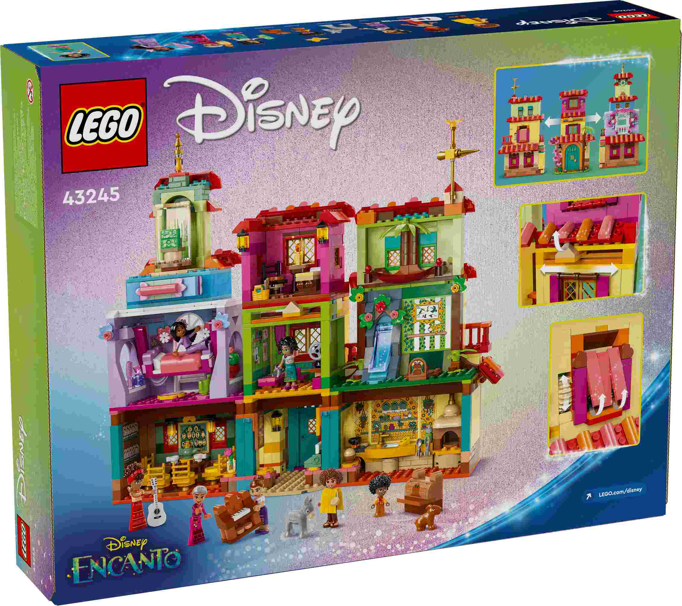 LEGO 43245 Disney Das magische Haus der Madrigals, 8 Zimmer, 6 Spielfiguren