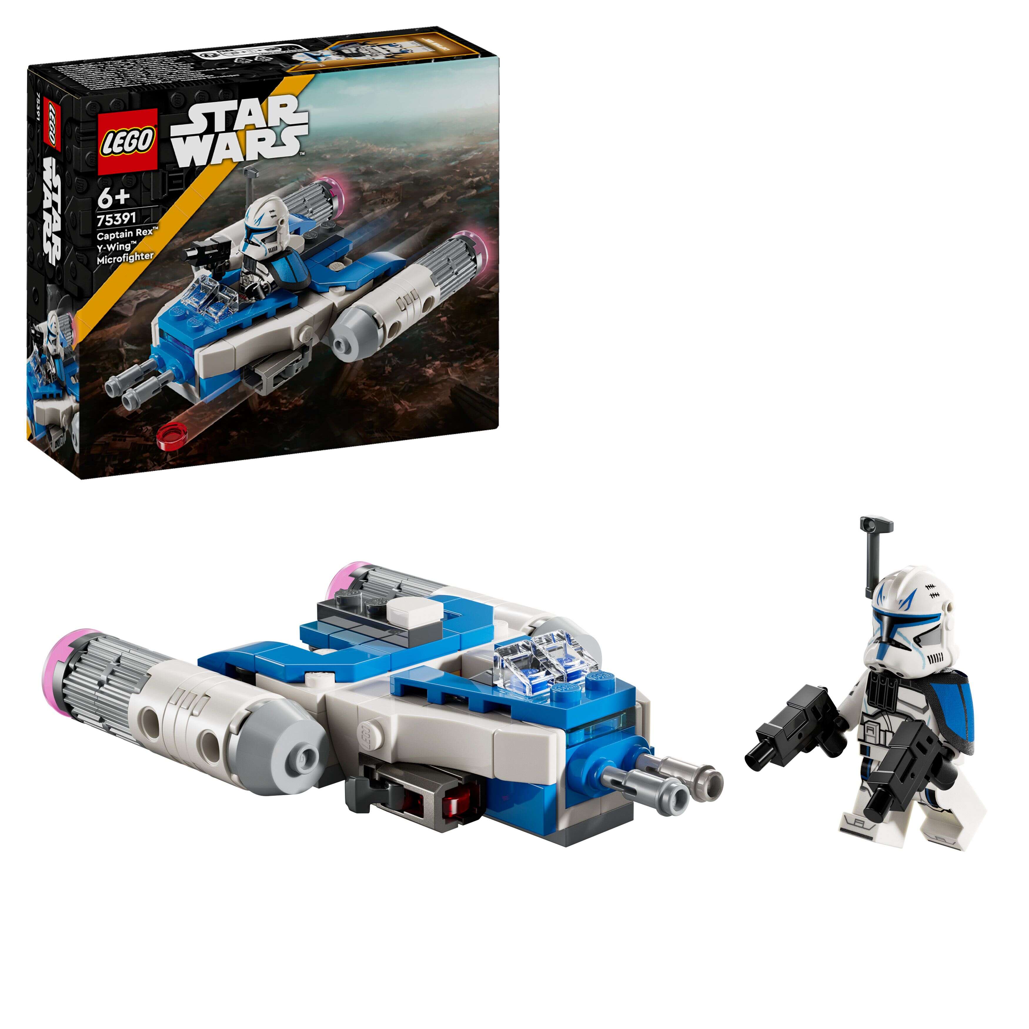 LEGO 75391 Star Wars Captain Rex Y-Wing Microfighter, Minifigur mit 2 Blastern