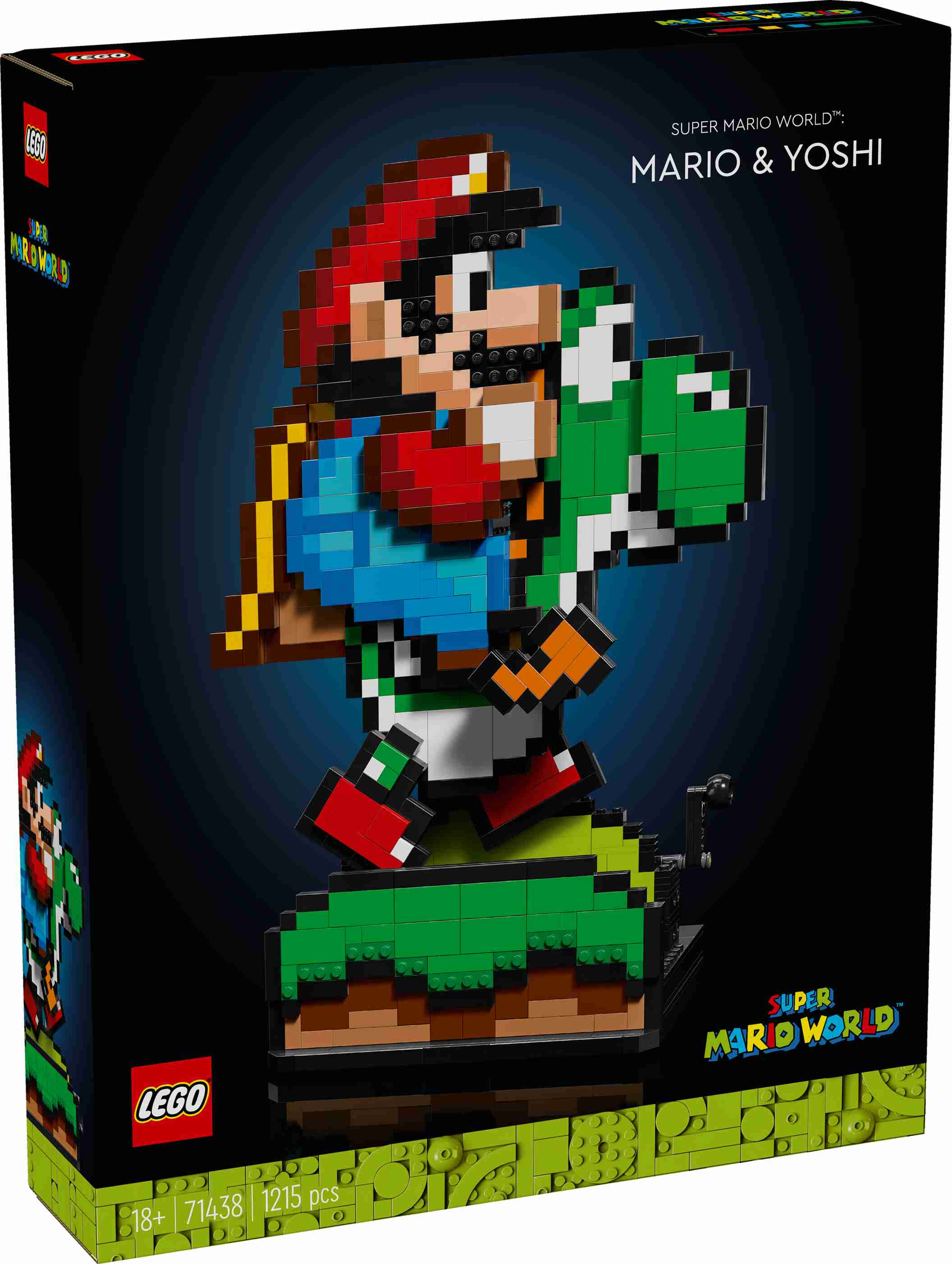 LEGO 71438 Super Mario World: Mario & Yoshi, bewegliche Teile, interaktives Set