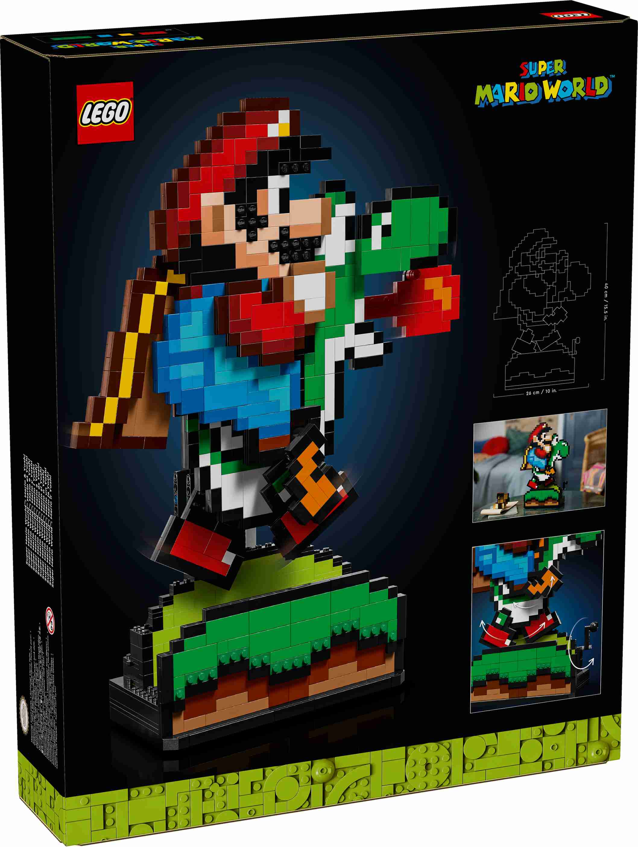 LEGO 71438 Super Mario World: Mario & Yoshi, bewegliche Teile, interaktives Set