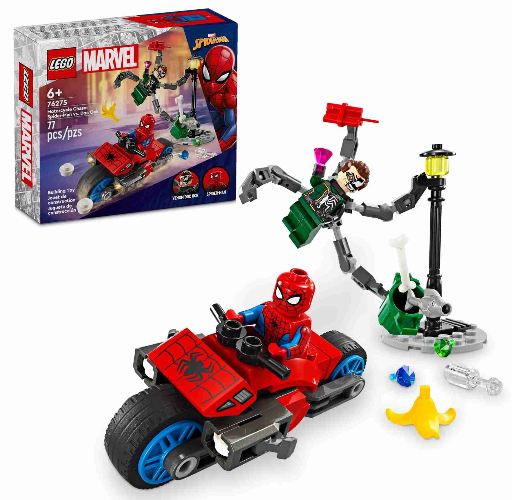 LEGO 76275 Marvel Motorrad-Verfolgungsjagd: Spider-Man vs. Doc Ock