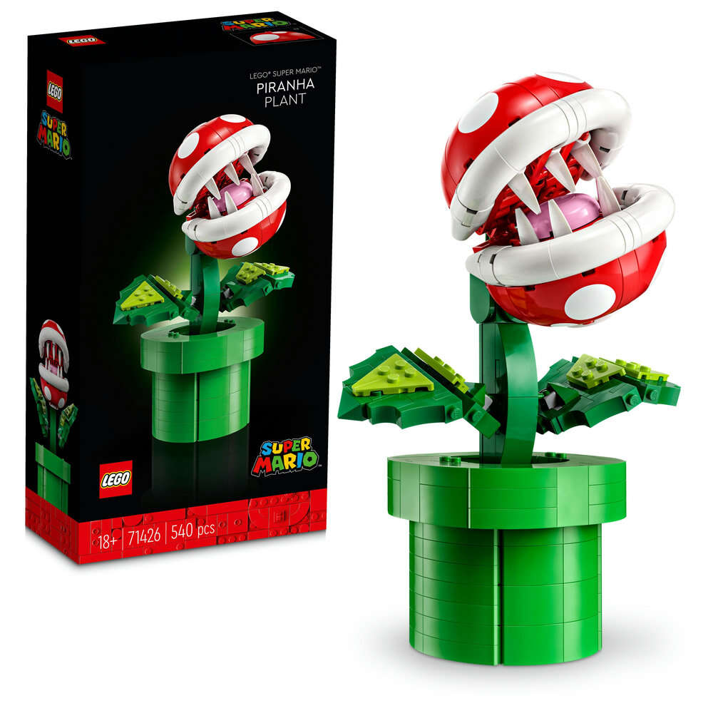 LEGO 71426 Super Mario Piranha-Pflanze, Bauen und Ausstellen, voll beweglich