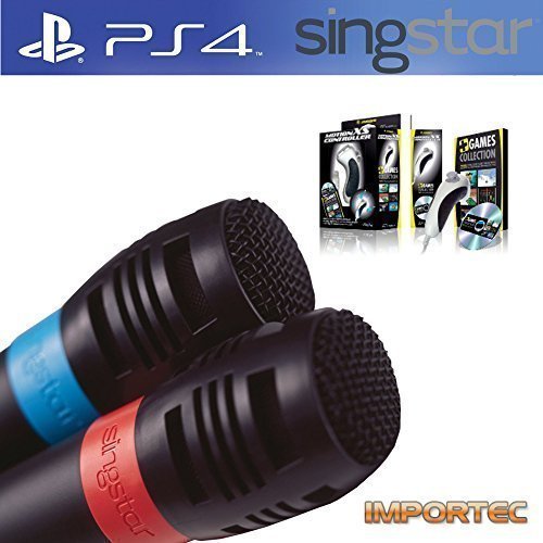 2x Mikrofone für Singstar + Motion XS Game Bundle [PlayStation 4]