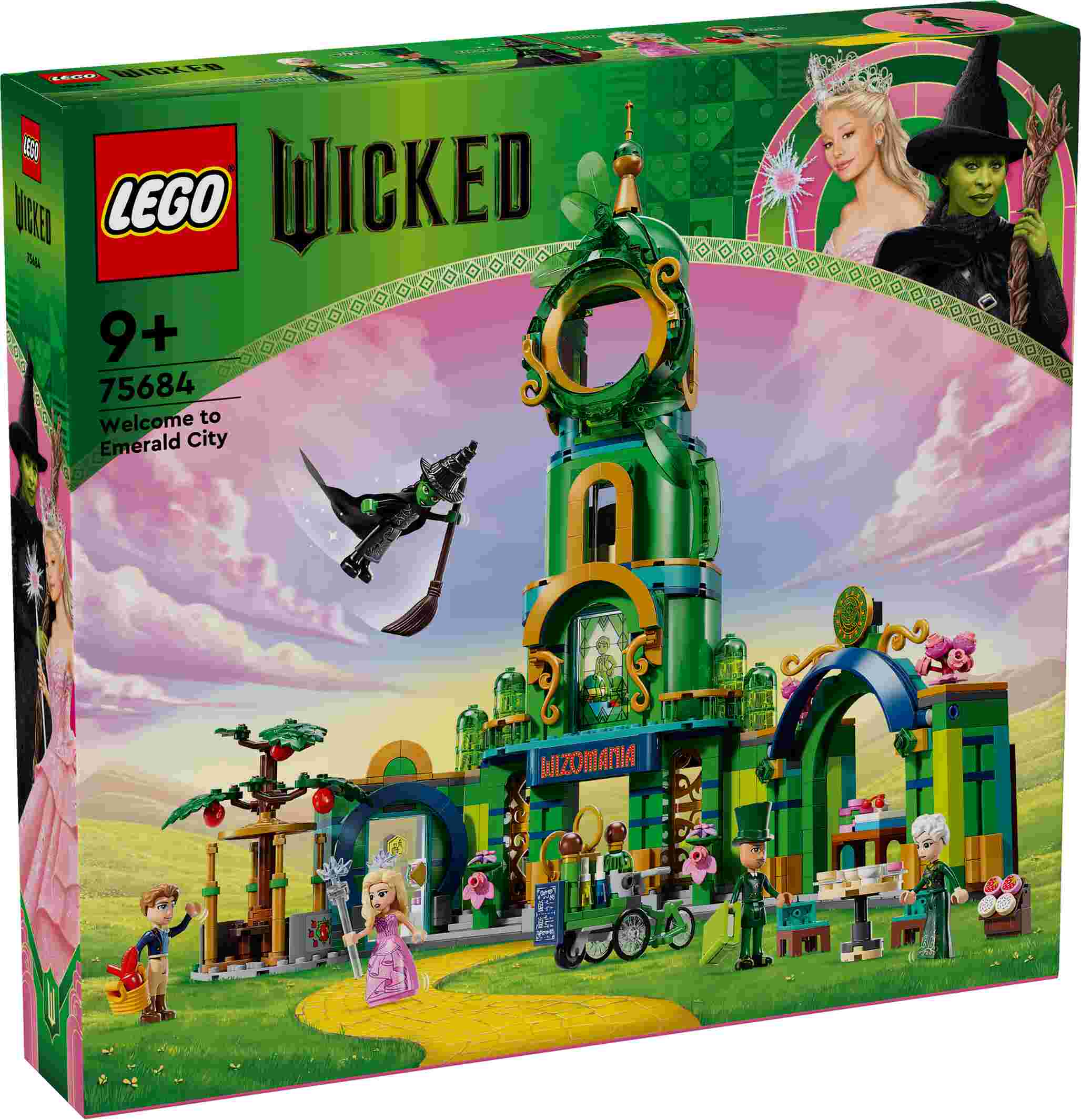 LEGO 75684 Wicked Willkommen in Emerald City, 5 Figuren, 3-geschossiger Turm