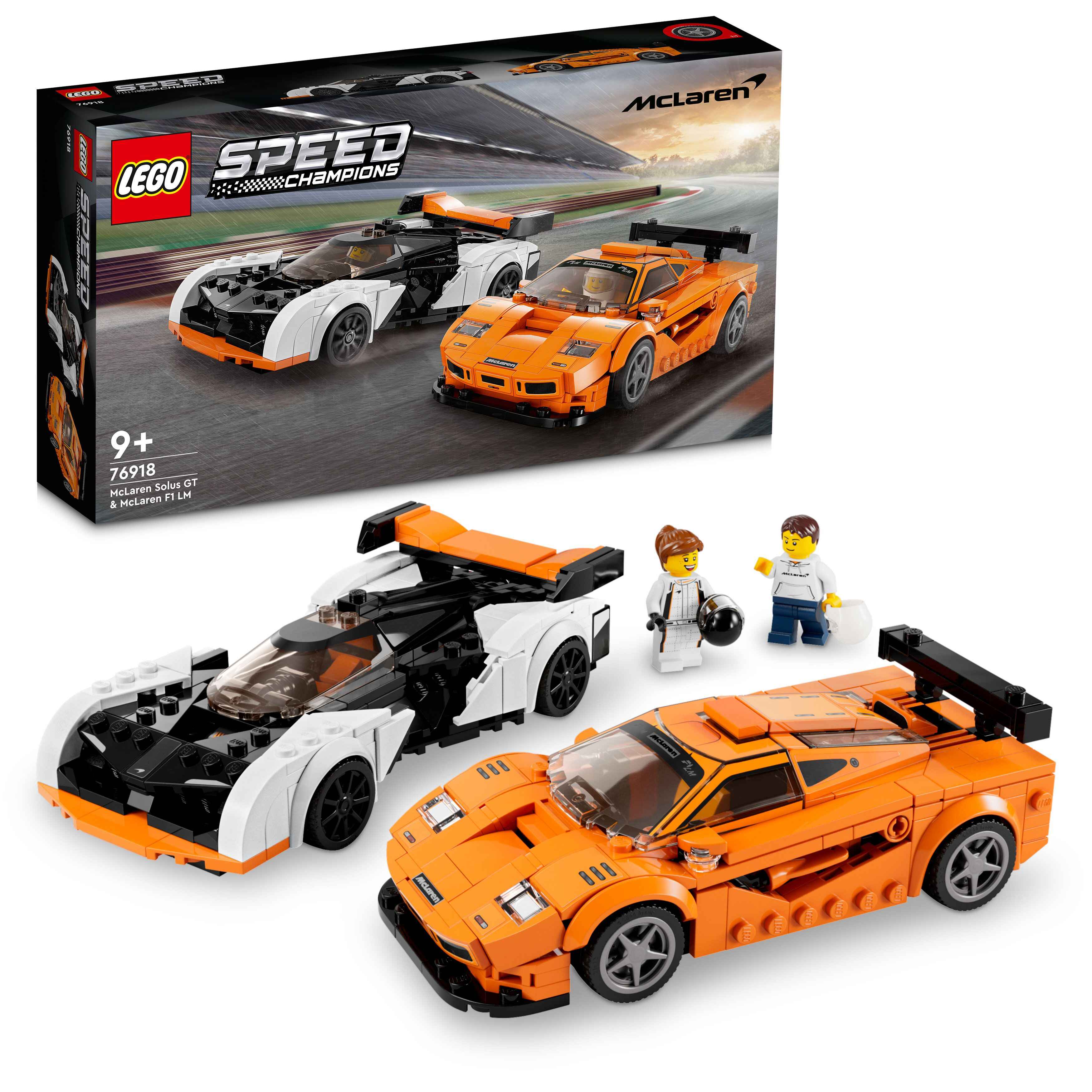 LEGO 76918 Speed Champions McLaren Solus GT & McLaren F1 LM, 2 Minifiguren