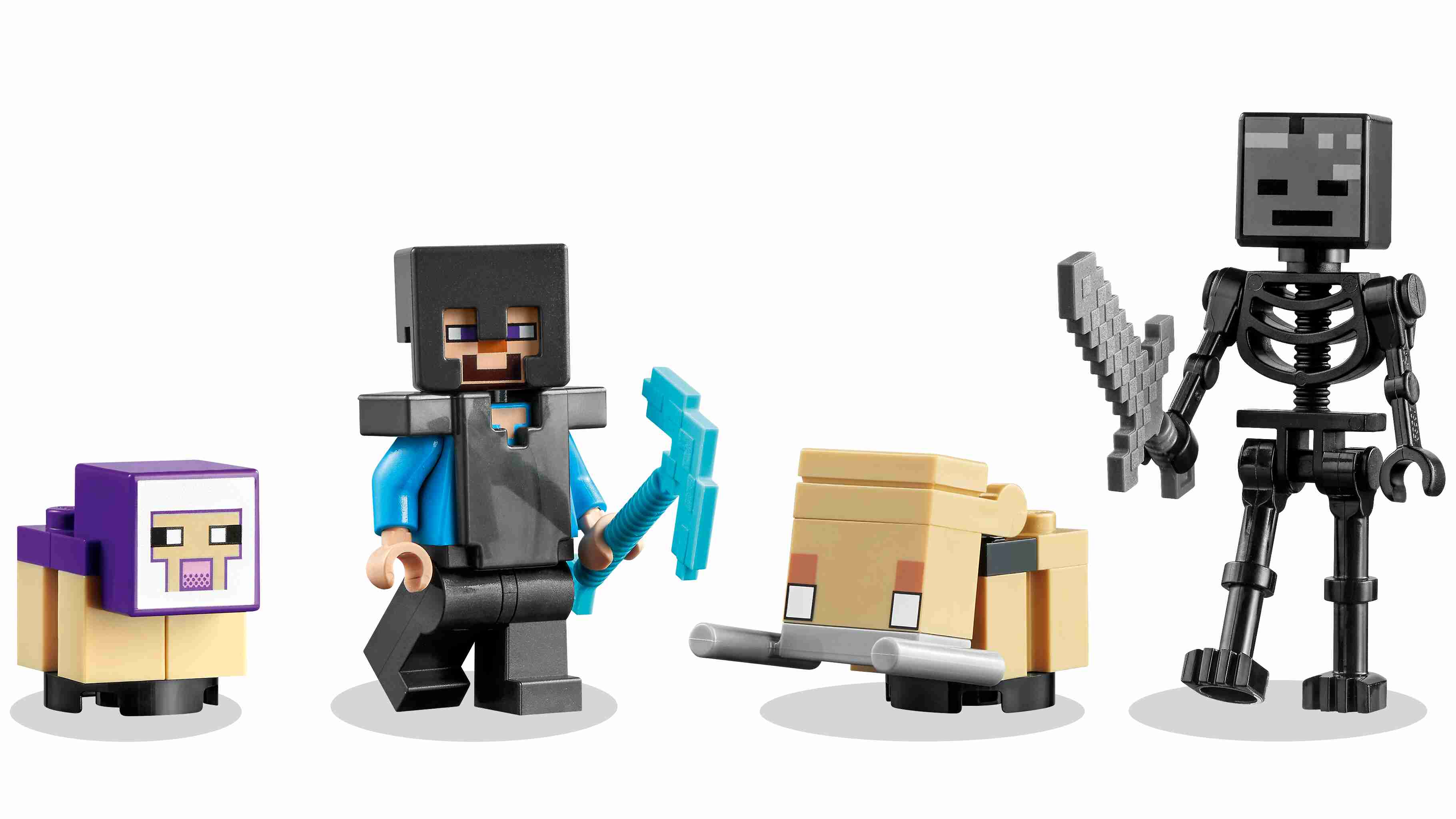 LEGO 21172 Lobigo.co.uk: Ruined skeleton: Steve, The hoglin, wither Minecraft Portal, sheep, Toys