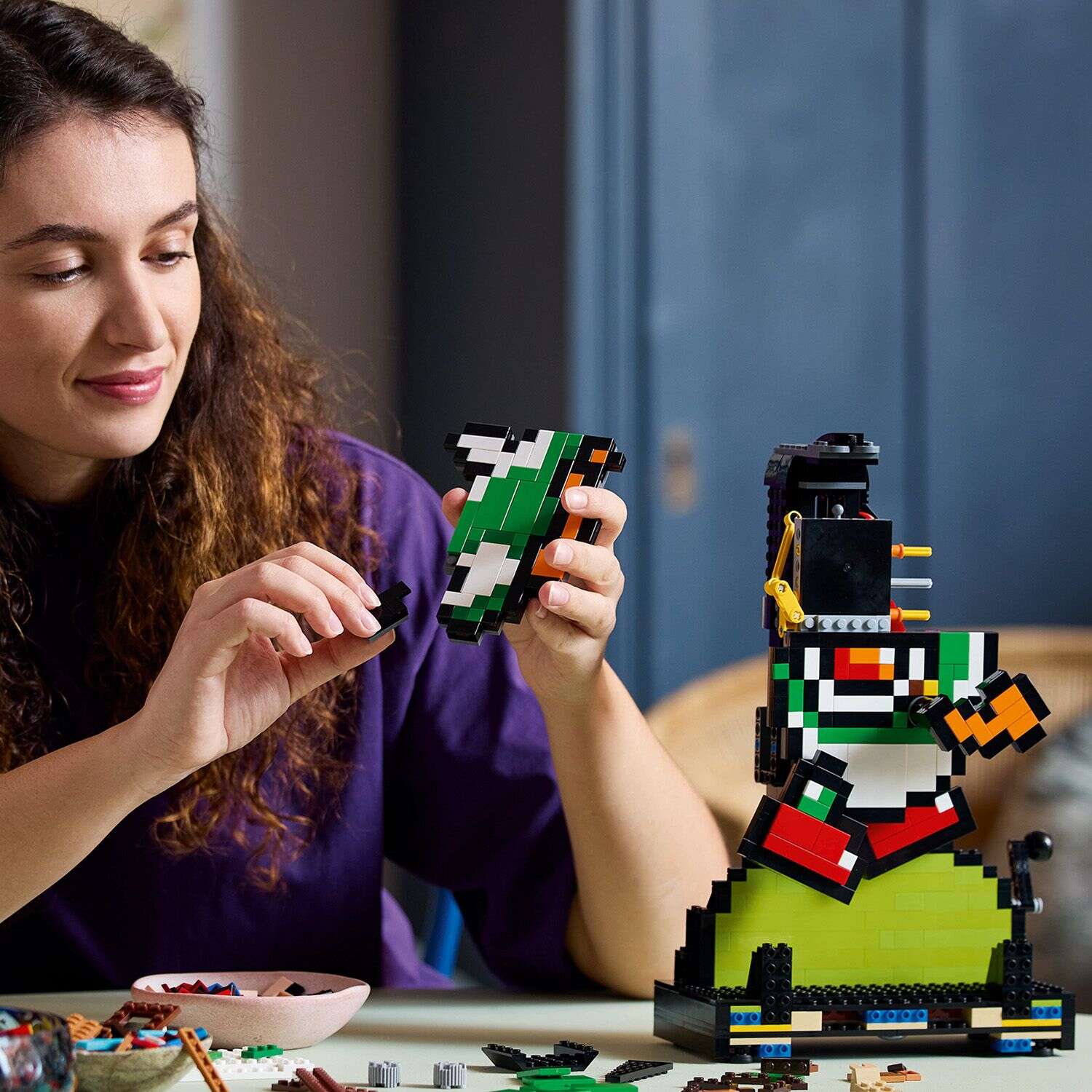 LEGO 71438 Super Mario World: Mario & Yoshi, bewegliche Teile, interaktives Set