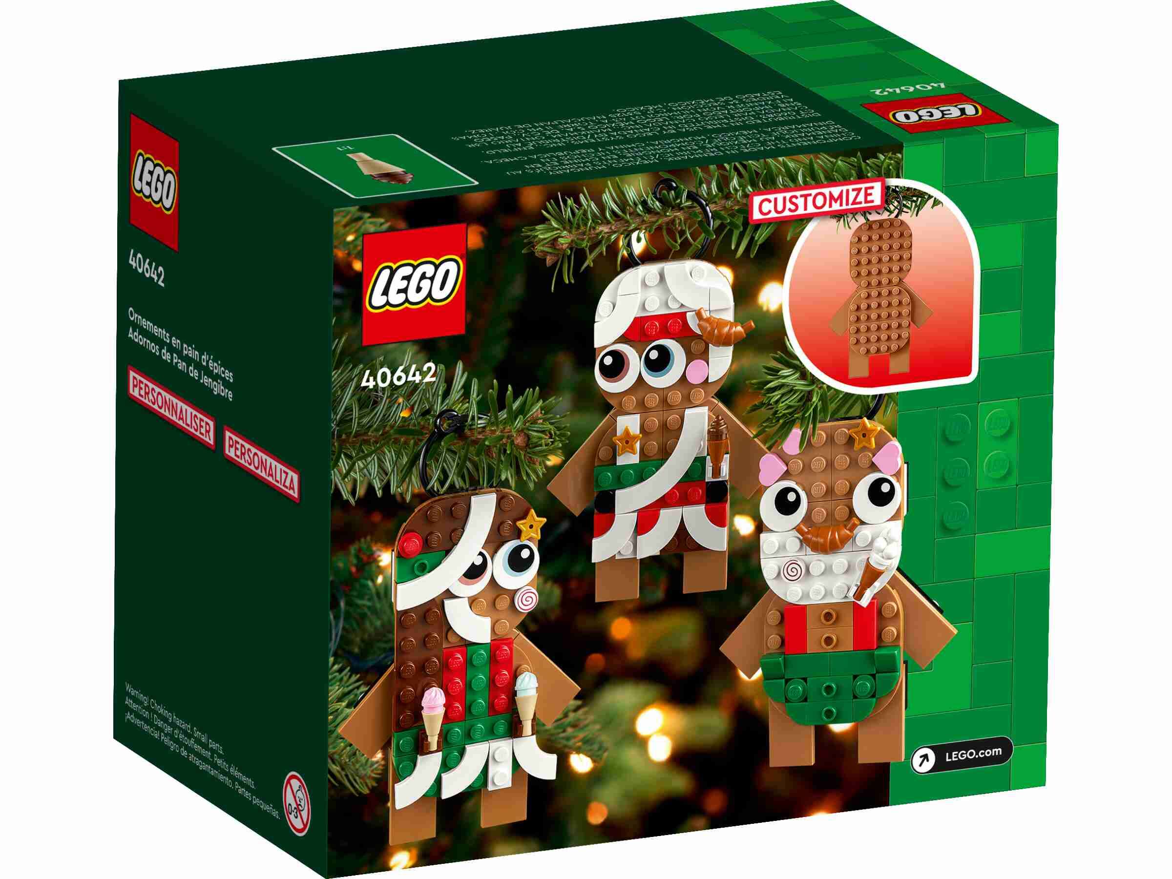 LEGO 40642 Iconic Lebkuchenmännchen, 3 baubare Figuren mit individuellem Design