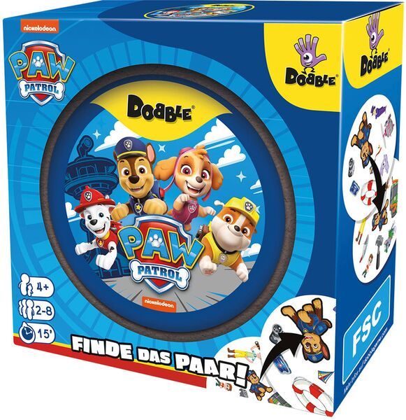 Asmodee Dobble Paw Patrol, Kinderspiel, Kartenspiel