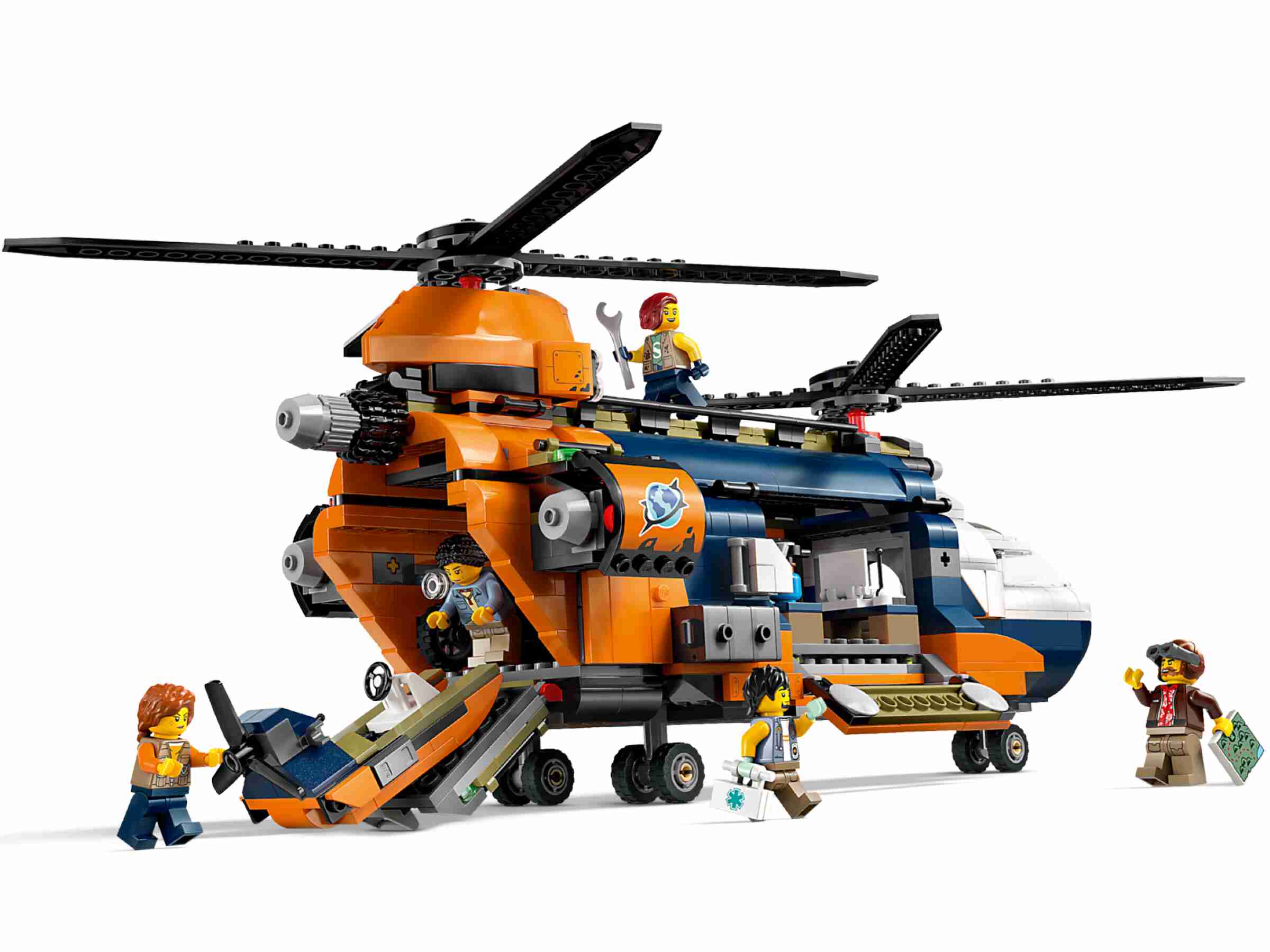 LEGO 60437 City Dschungelforscher-Hubschrauber, 5 Abenteurer, 3 Gorillas