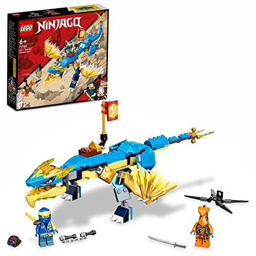 LEGO 71760 NINJAGO Jay\'s Thunder Dragon EVO, 2 minifigures, posable dragon:  Lobigo.co.uk: Toys