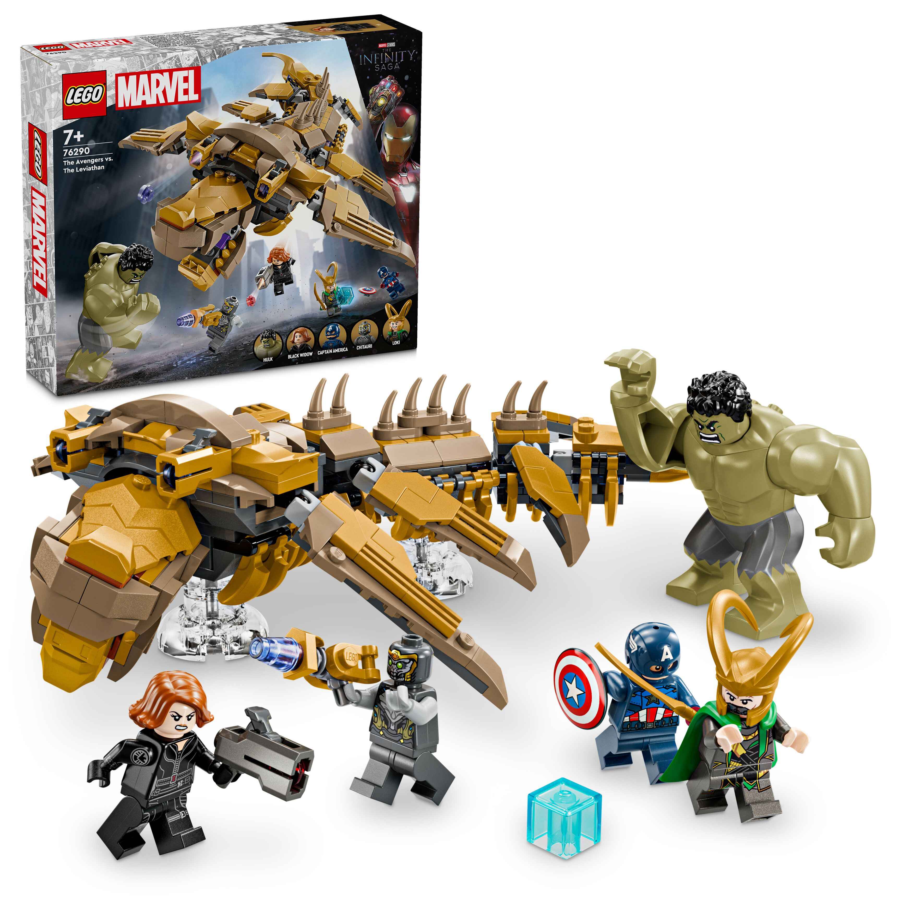 LEGO 76290 Marvel Avengers vs. Leviathan, 4 Minifiguren + Hulk