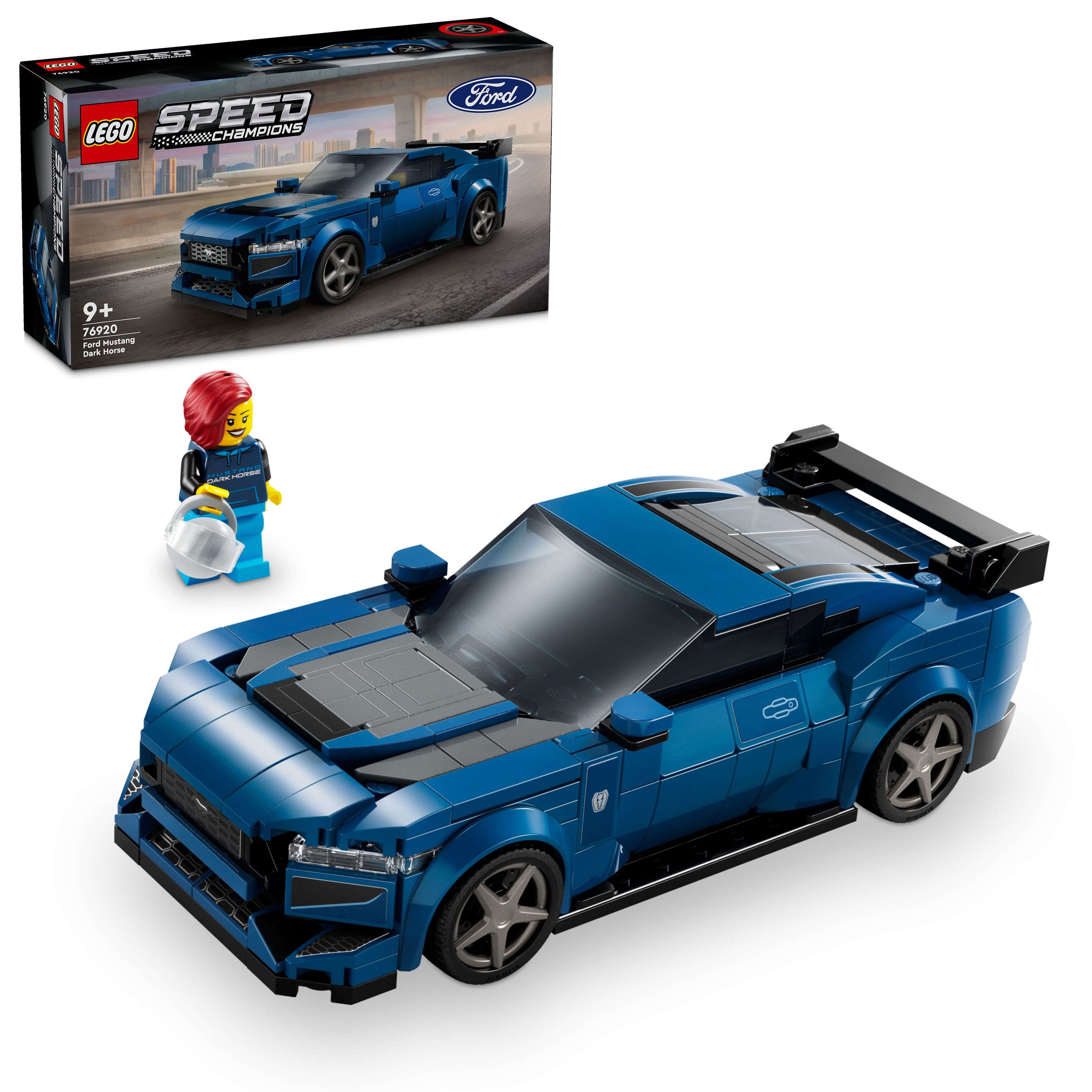 LEGO 76920 Speed Champions Ford Mustang Dark Horse Sportwagen, 1 Minifigur