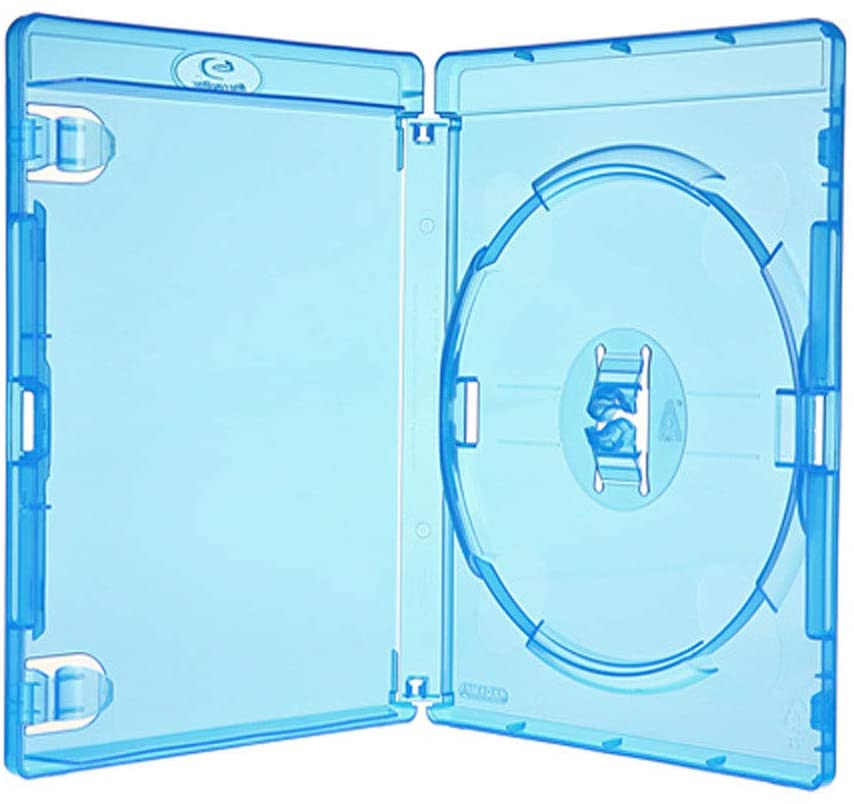 6 Amaray Blu-ray Hülle, Leerhülle, 1 fach, 170 x 135 x 15 mm, blau-transparent