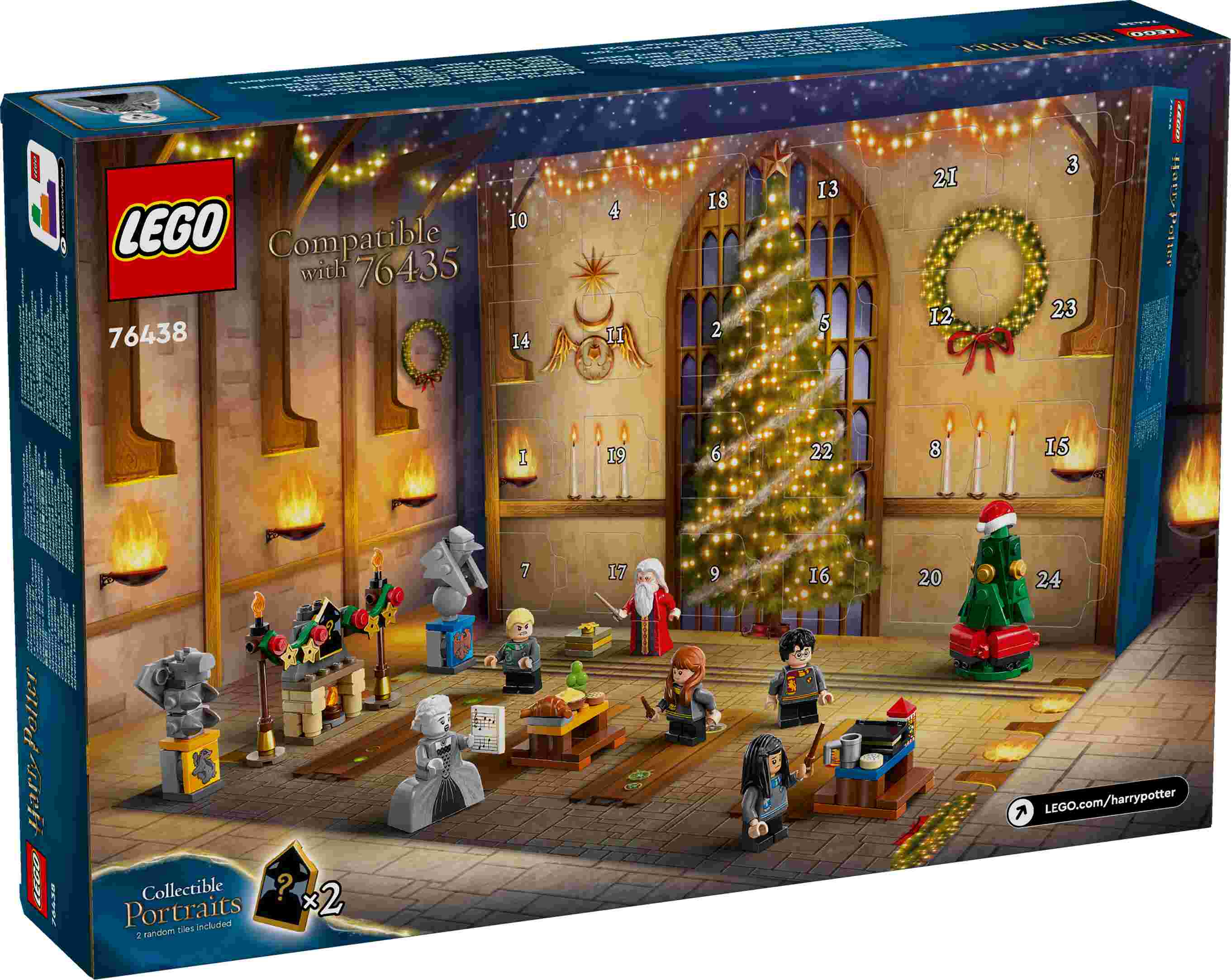 LEGO 76438 Harry Potter Adventskalender 2024, 8 Charaktere, 16 Mini-Modelle