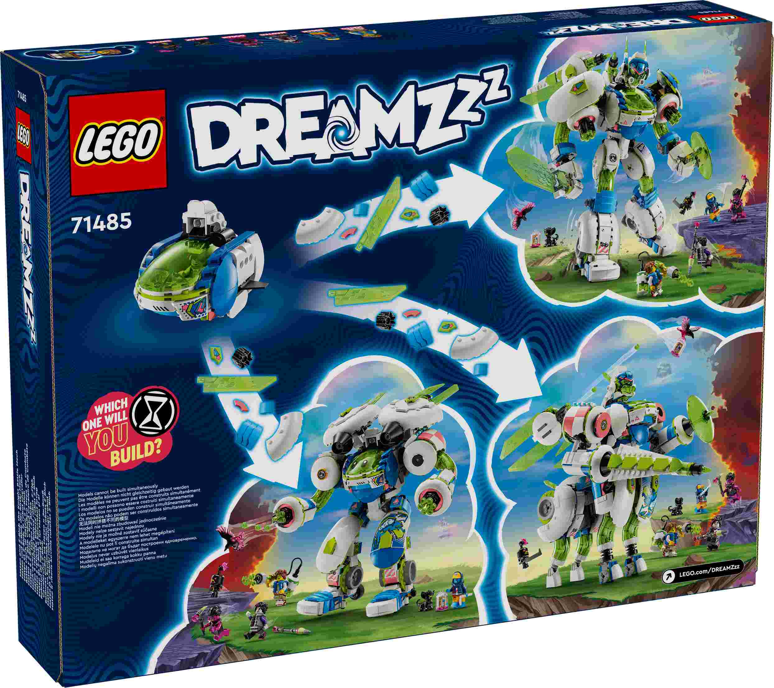 LEGO 71485 DREAMZzz Mateo und Z-Blob der Ritter-Mech, 3 Varianten, 4 Minifiguren