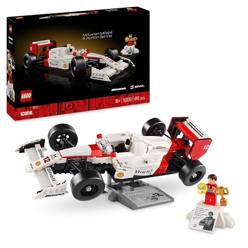 LEGO 10330 Icons McLaren MP4/4 & Ayrton Senna, V6-Turbomotor, 1 Minifigur