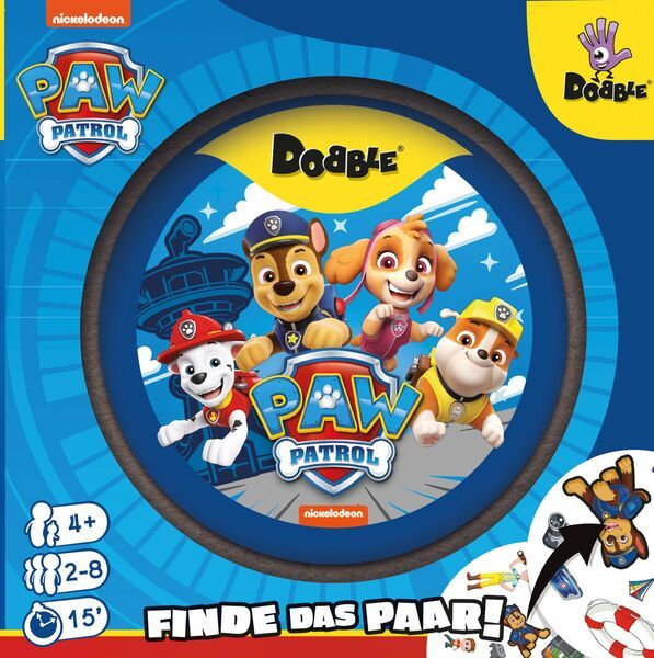 Asmodee Dobble Paw Patrol, Kinderspiel, Kartenspiel