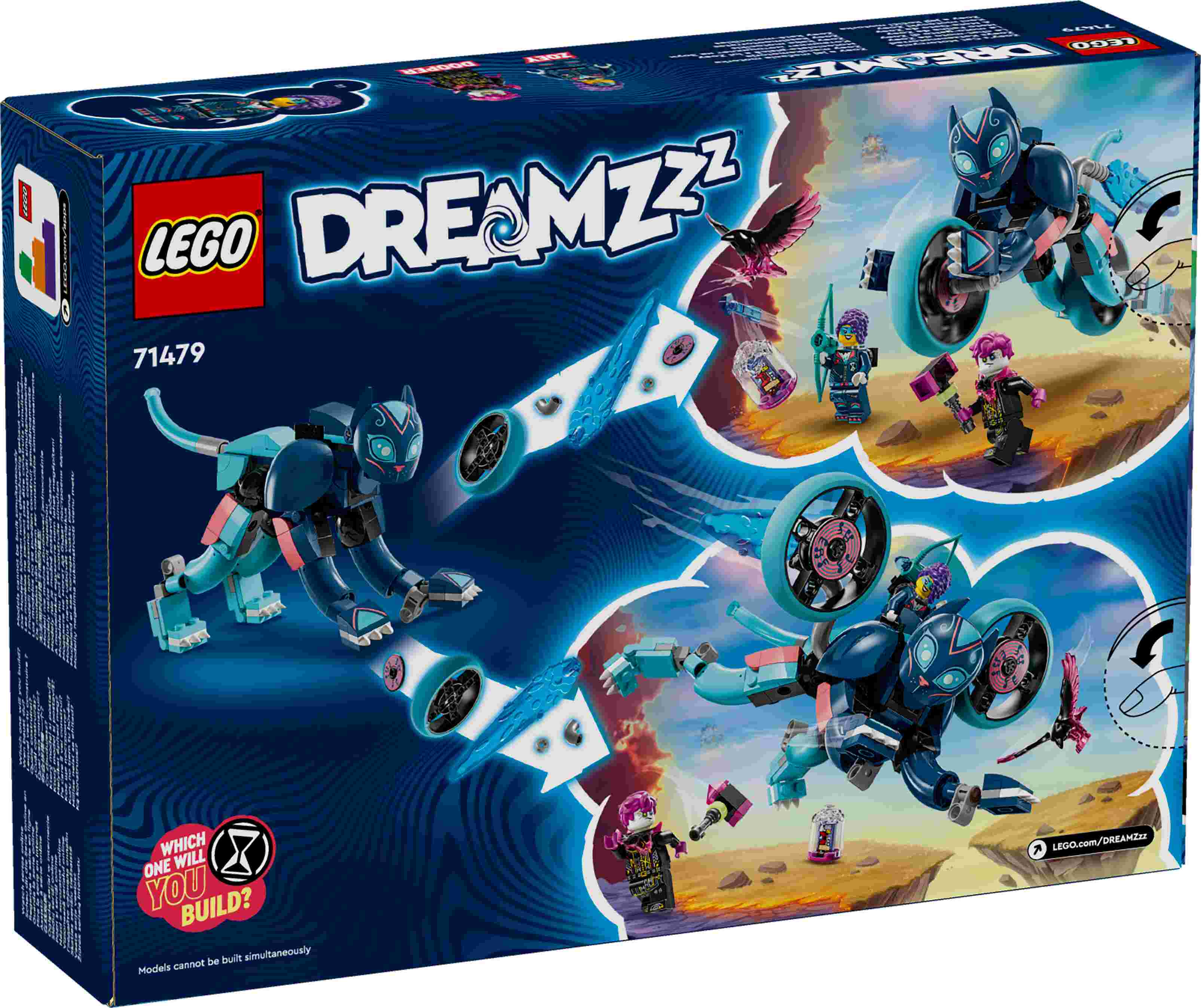 LEGO 71479 DREAMZzz Zoeys Katzenmotorrad, 2 Minifiguren, 2 Bauoptionen