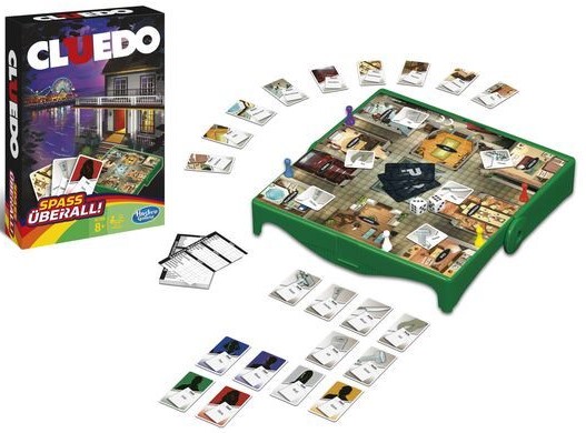 Hasbro Spiele Cluedo Kompakt, Reisespiel, Detektivspiel