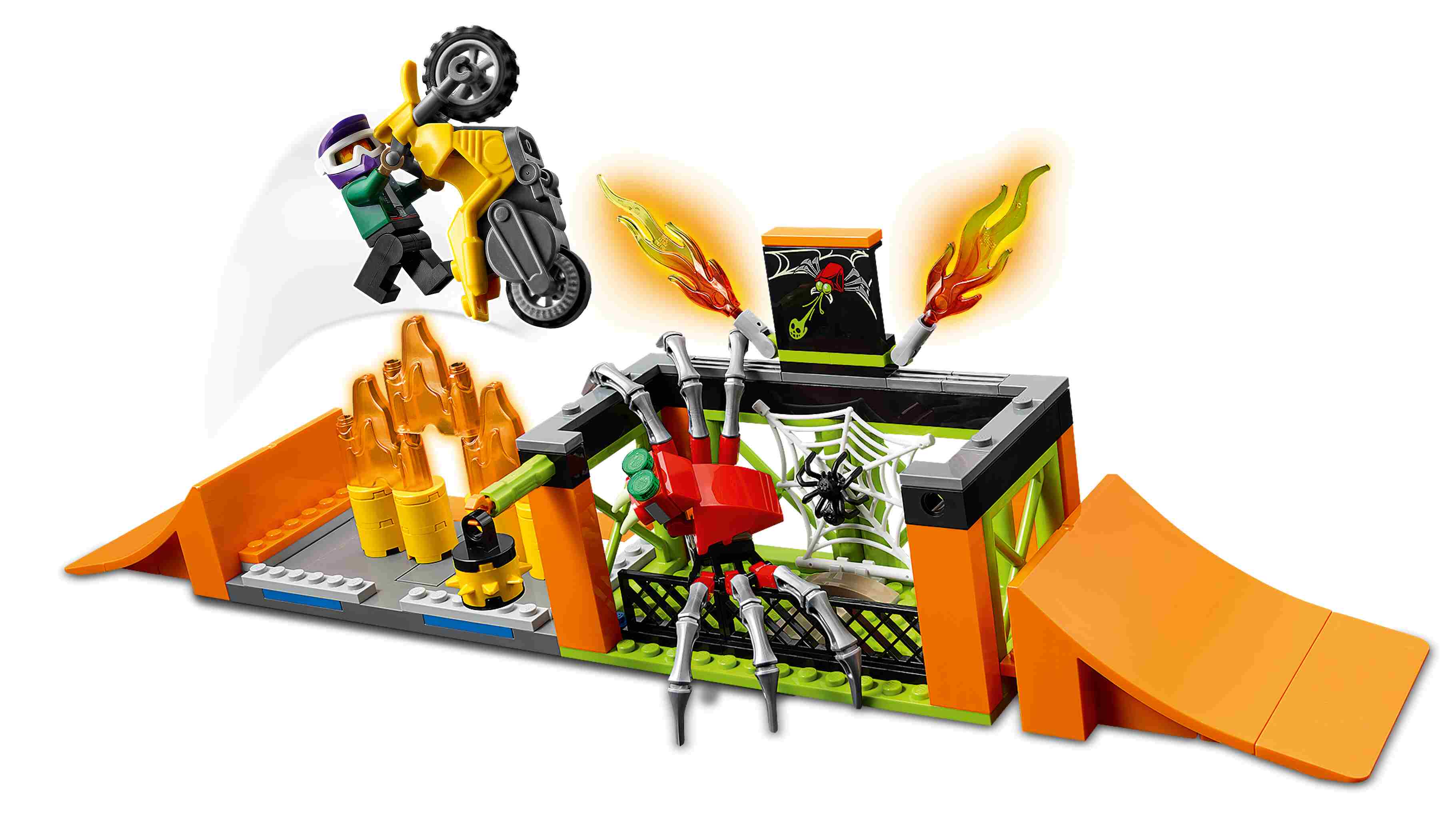 LEGO 60293 City Stuntz Stunt-Park, Set mit schwungradbetriebenem Motorrad