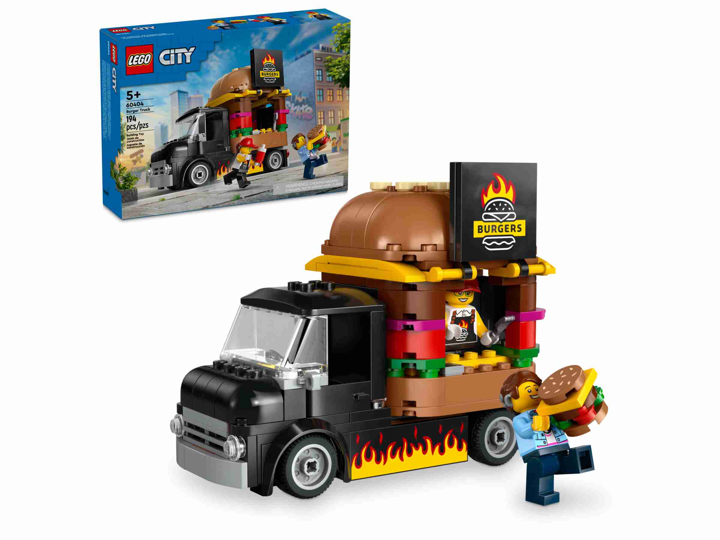 LEGO 60404 City Burger-Truck, 2 Minifiguren