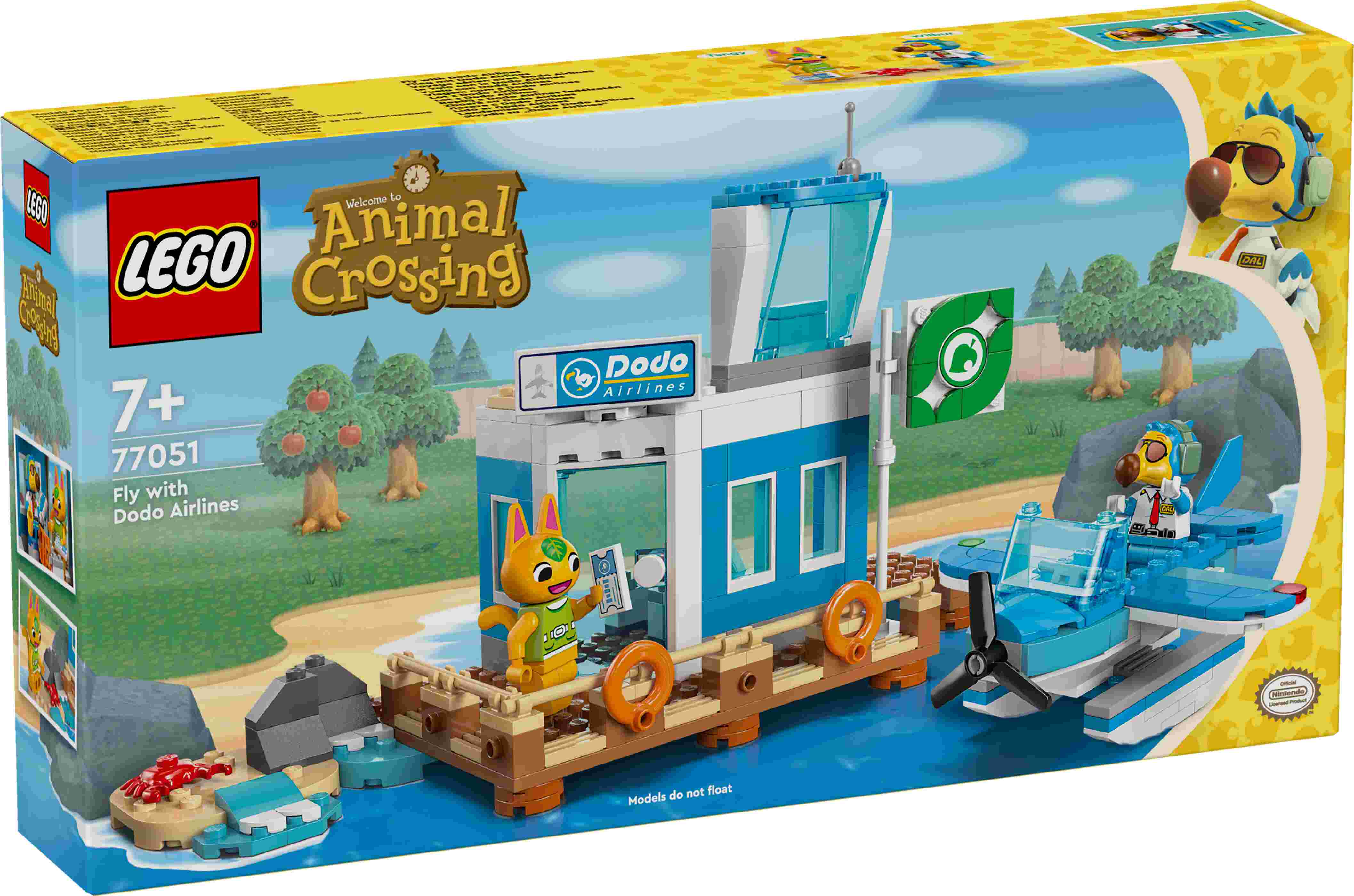 LEGO 77051 Animal Crossing Flieg mit Dodo Airlines, Pilot Udo, Passagierin Tanja