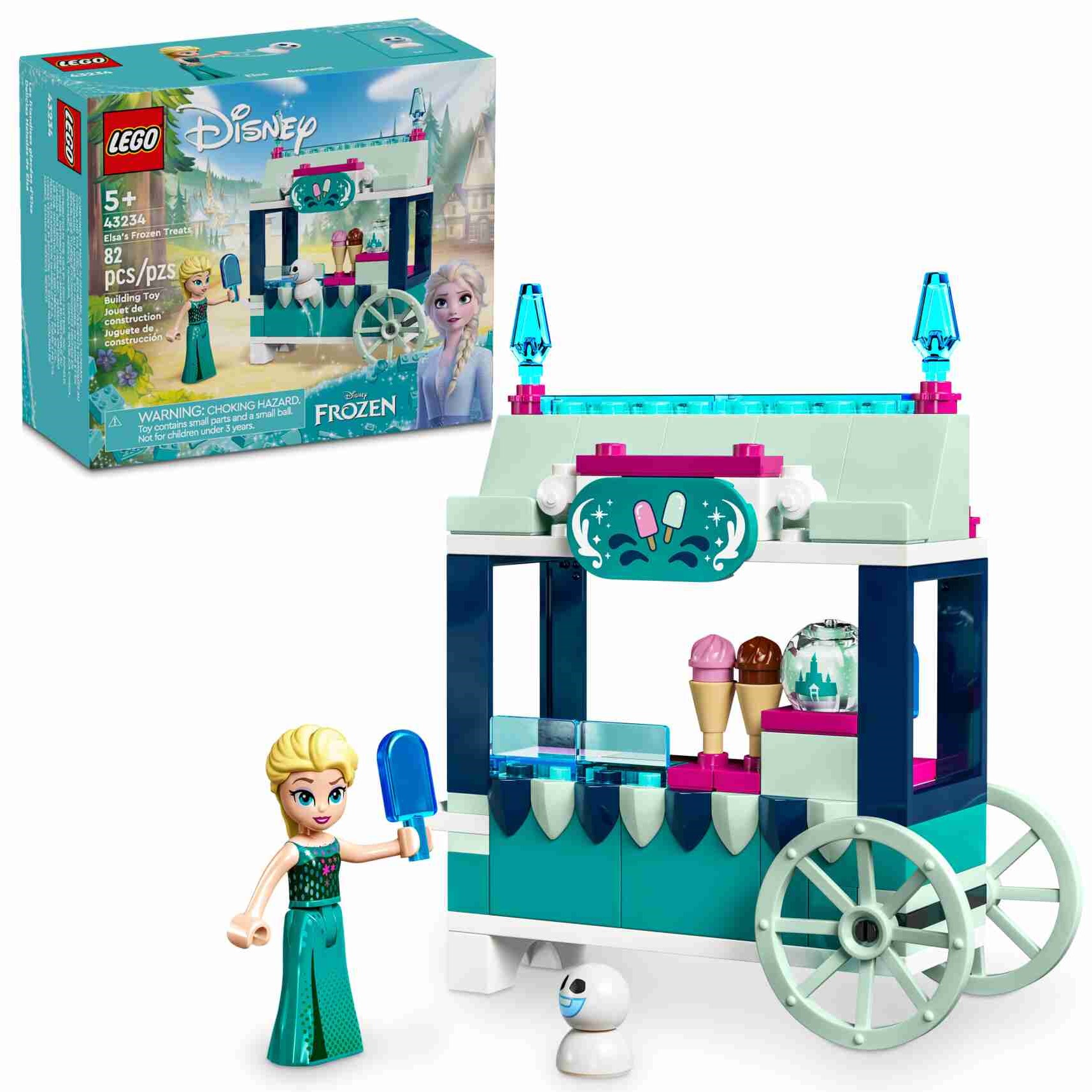 LEGO 43234 Disney Princess Elsas Eisstand, Eismaschine, Mini-Schneemann