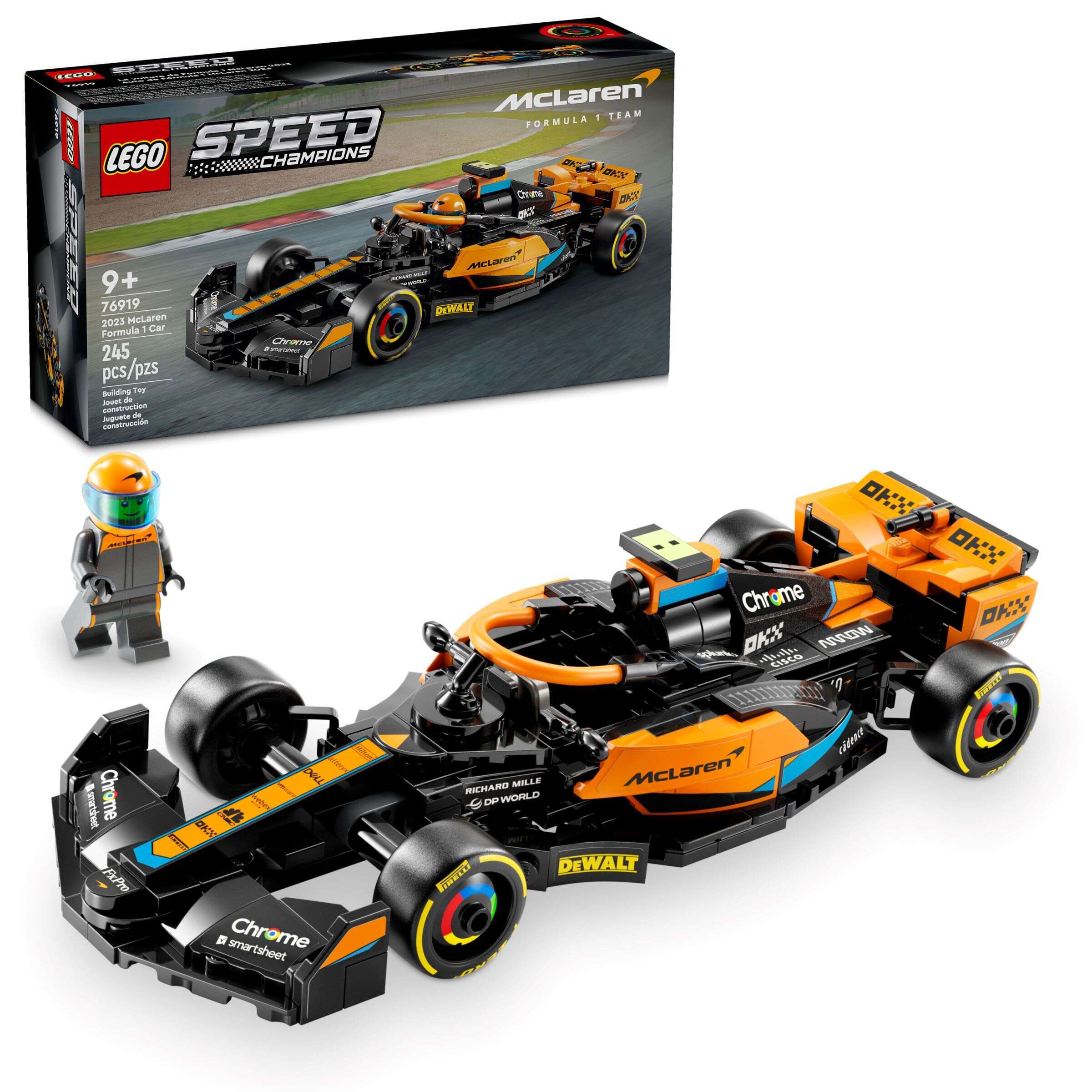 LEGO 76919 Speed Champions McLaren Formel-1 Rennwagen 2023, 1 Minifigur