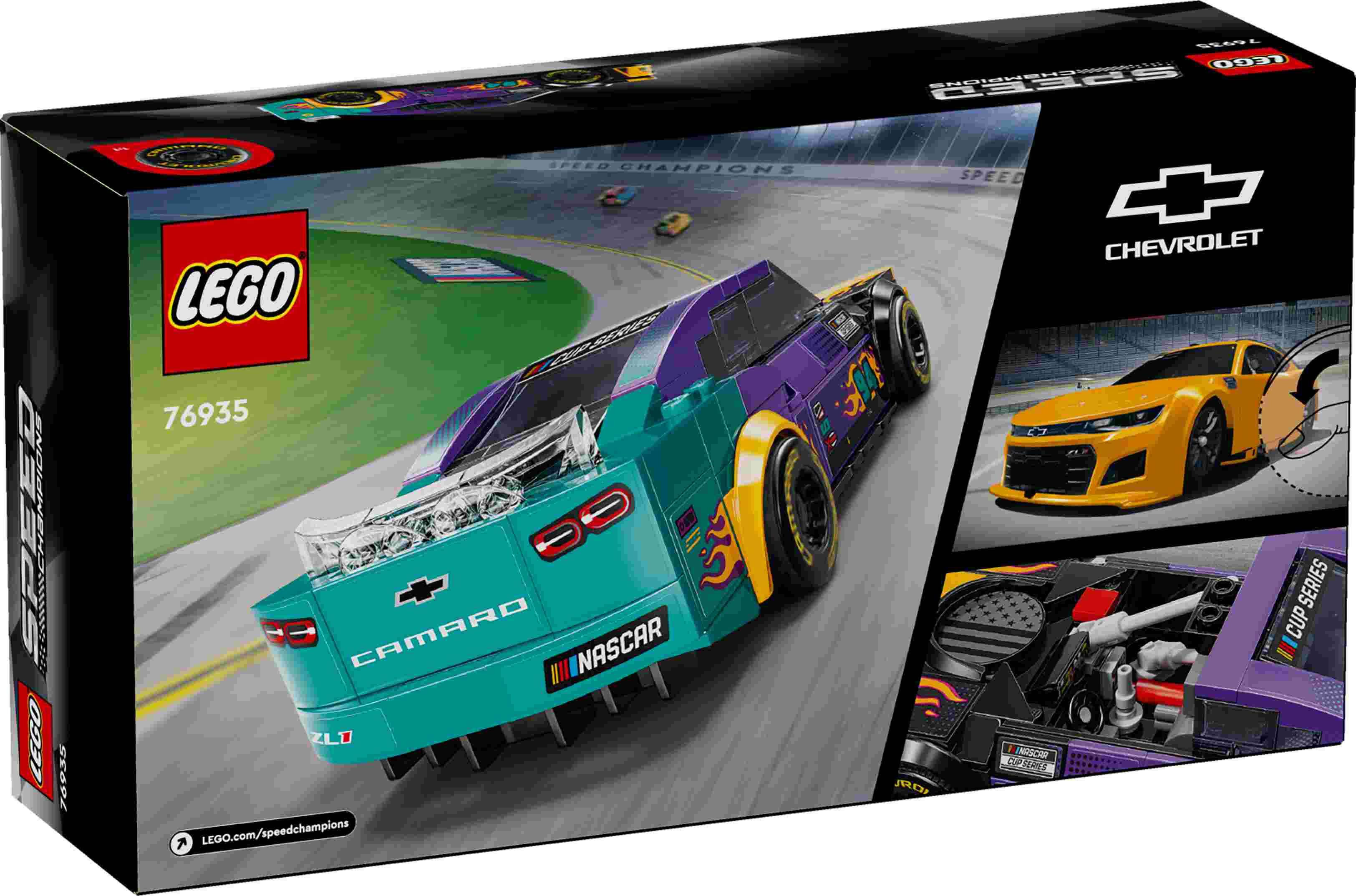 LEGO 76935 Speed Champions NASCAR Next Gen Chevrolet Camaro ZL1, 1 Minifigur