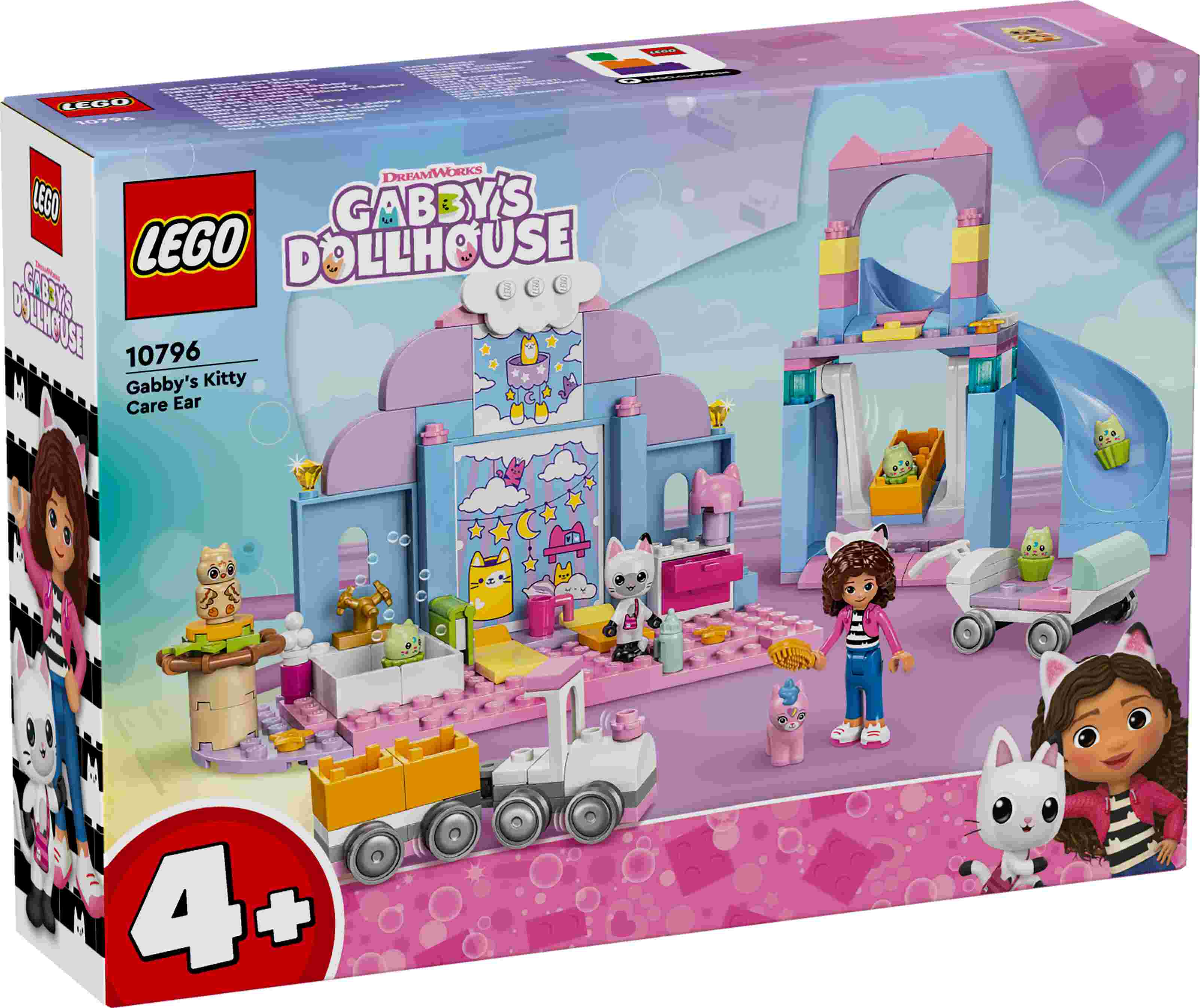 LEGO 10796 Gabby's Dollhouse Gabbys Kätzchen Öhrchen, 8 Figuren mit Zubehör