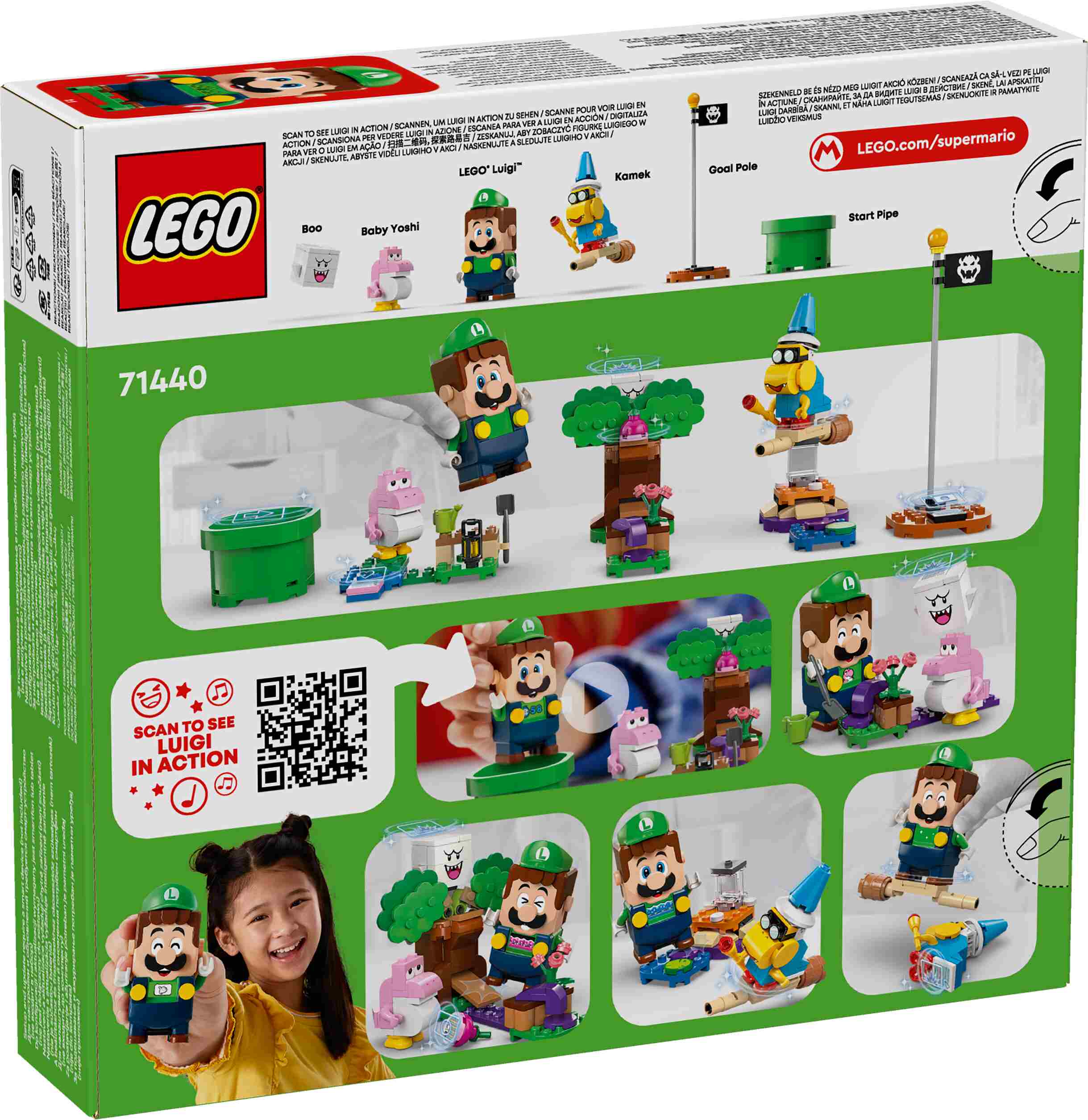 LEGO 71440 Super Mario Abenteuer mit dem interaktiven Luigi, 4 Spielfiguren