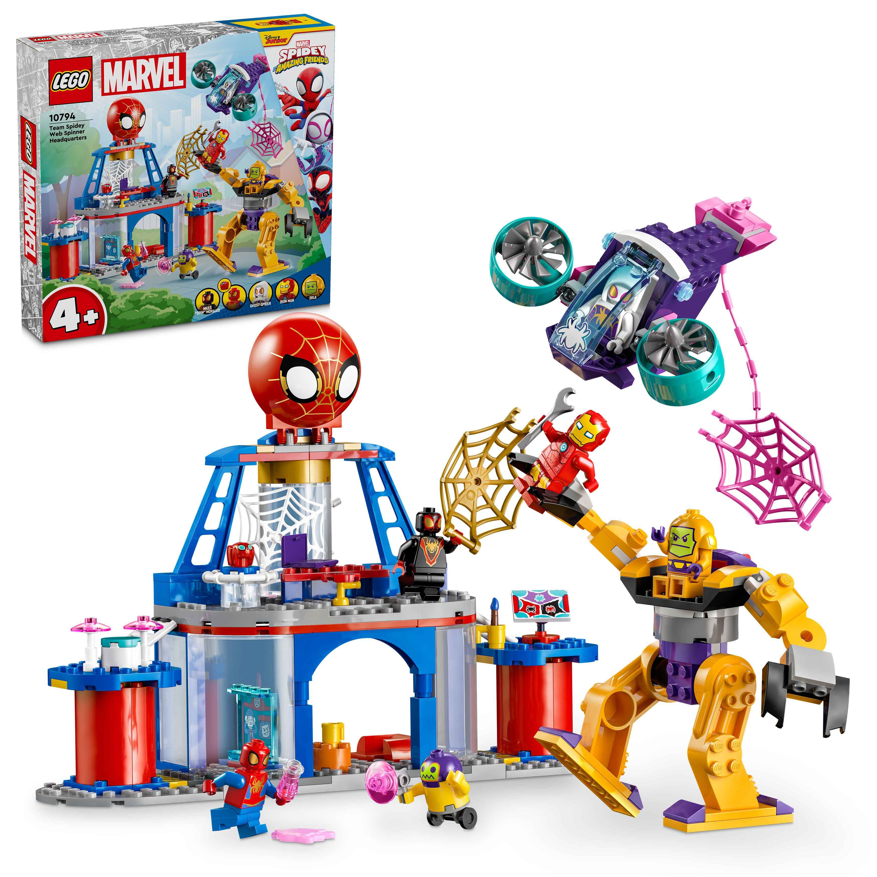 LEGO 10794 Marvel Das Hauptquartier von Spideys Team, 5 Minifiguren