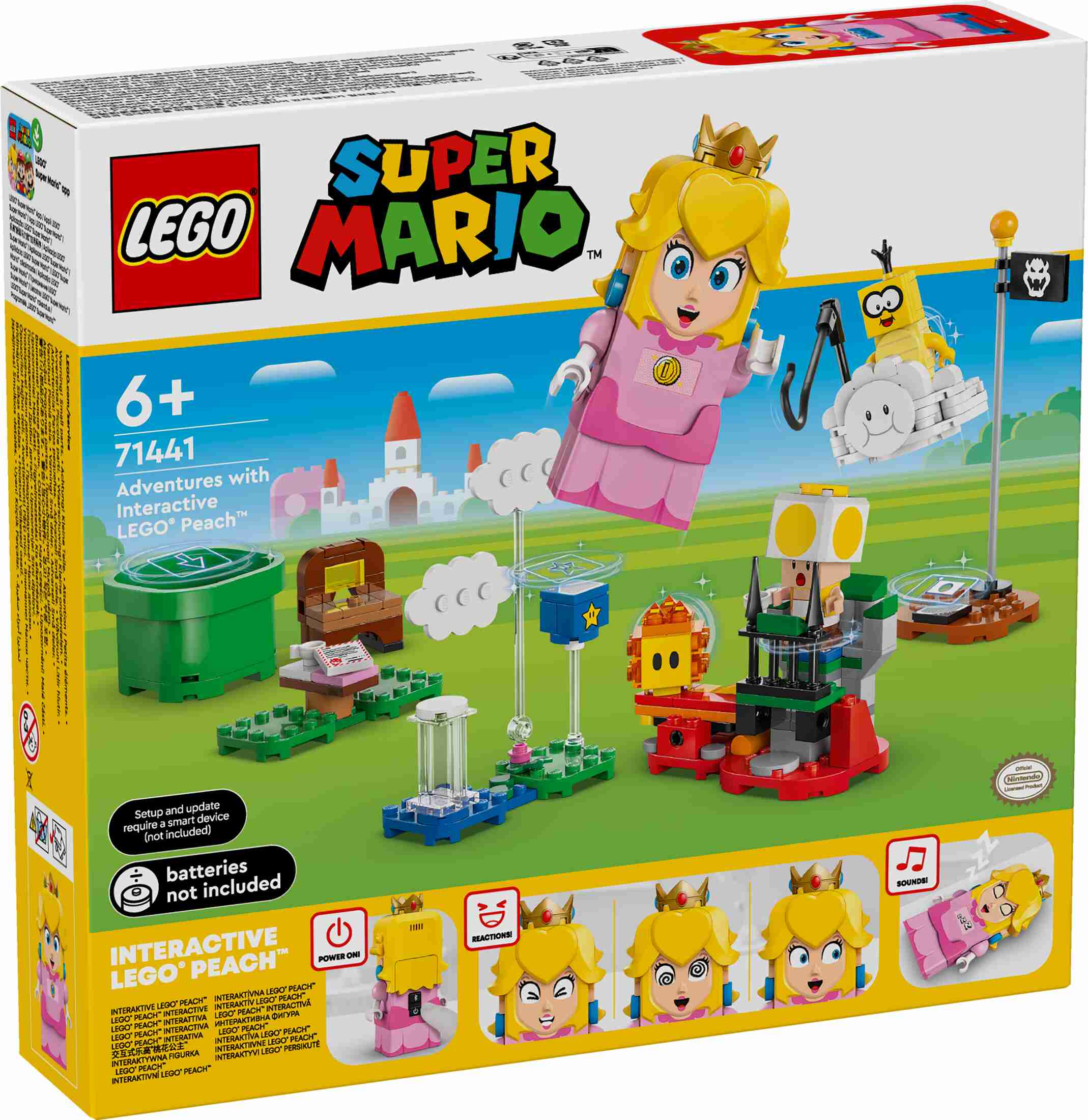 LEGO 71441 Super Mario Abenteuer mit der interaktiven Peach, 4 Spielfiguren