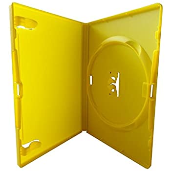5 Amaray DVD Hülle, Leerhülle, 1-fach 190 x 135 x 14 mm, gelb