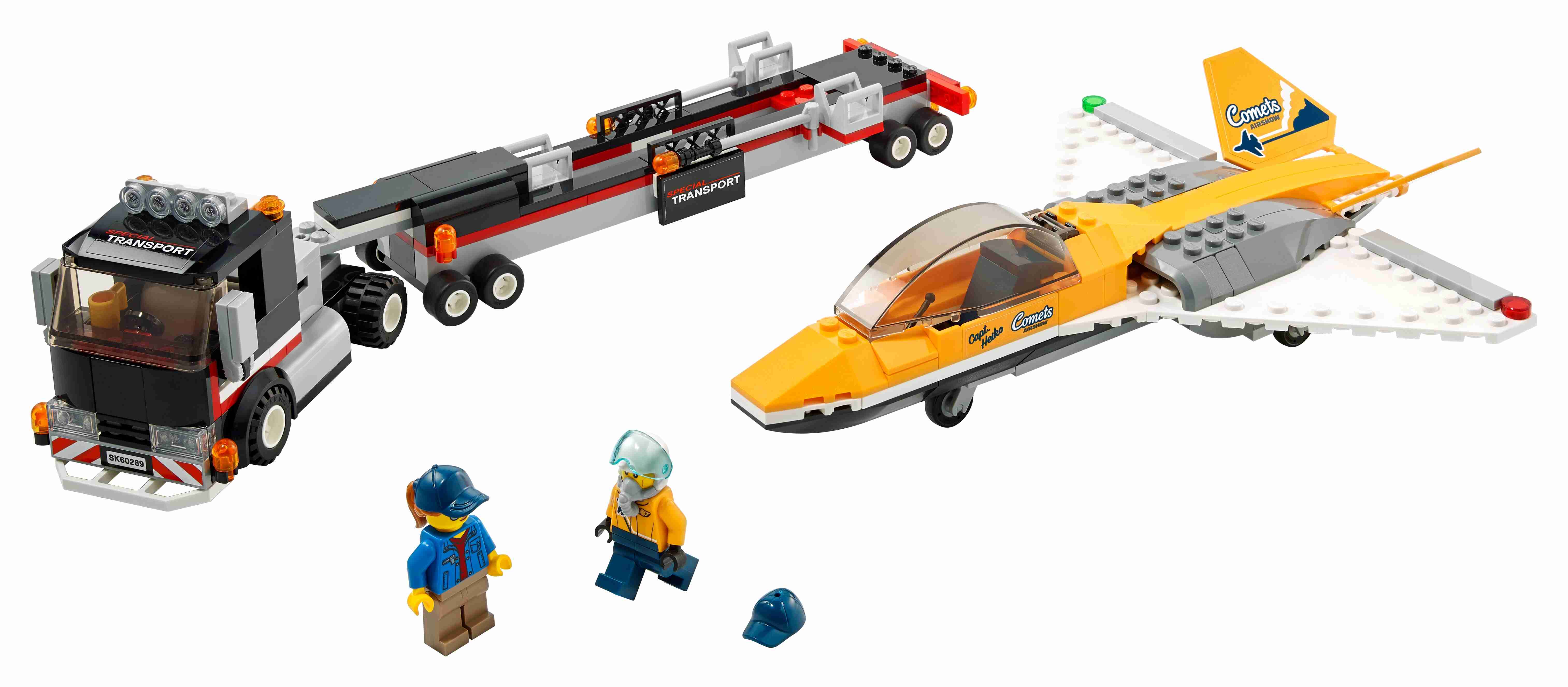LEGO 60289 City Flugshow-Jet-Transporter mit Anhänger + 2 Minifiguren