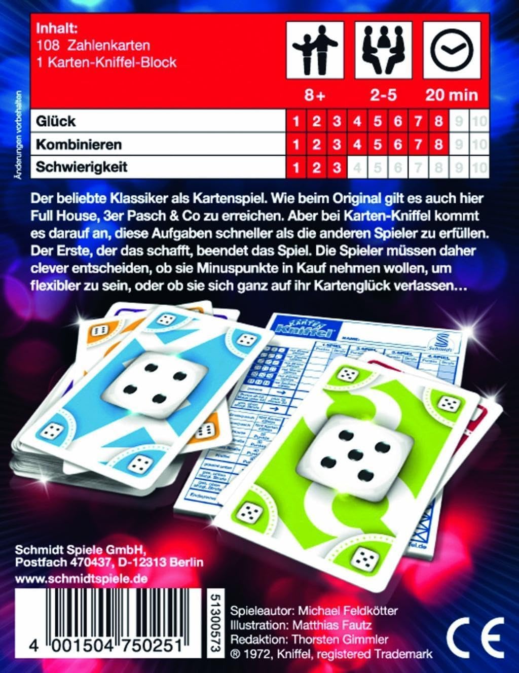 Schmidt Spiele Karten-Kniffel