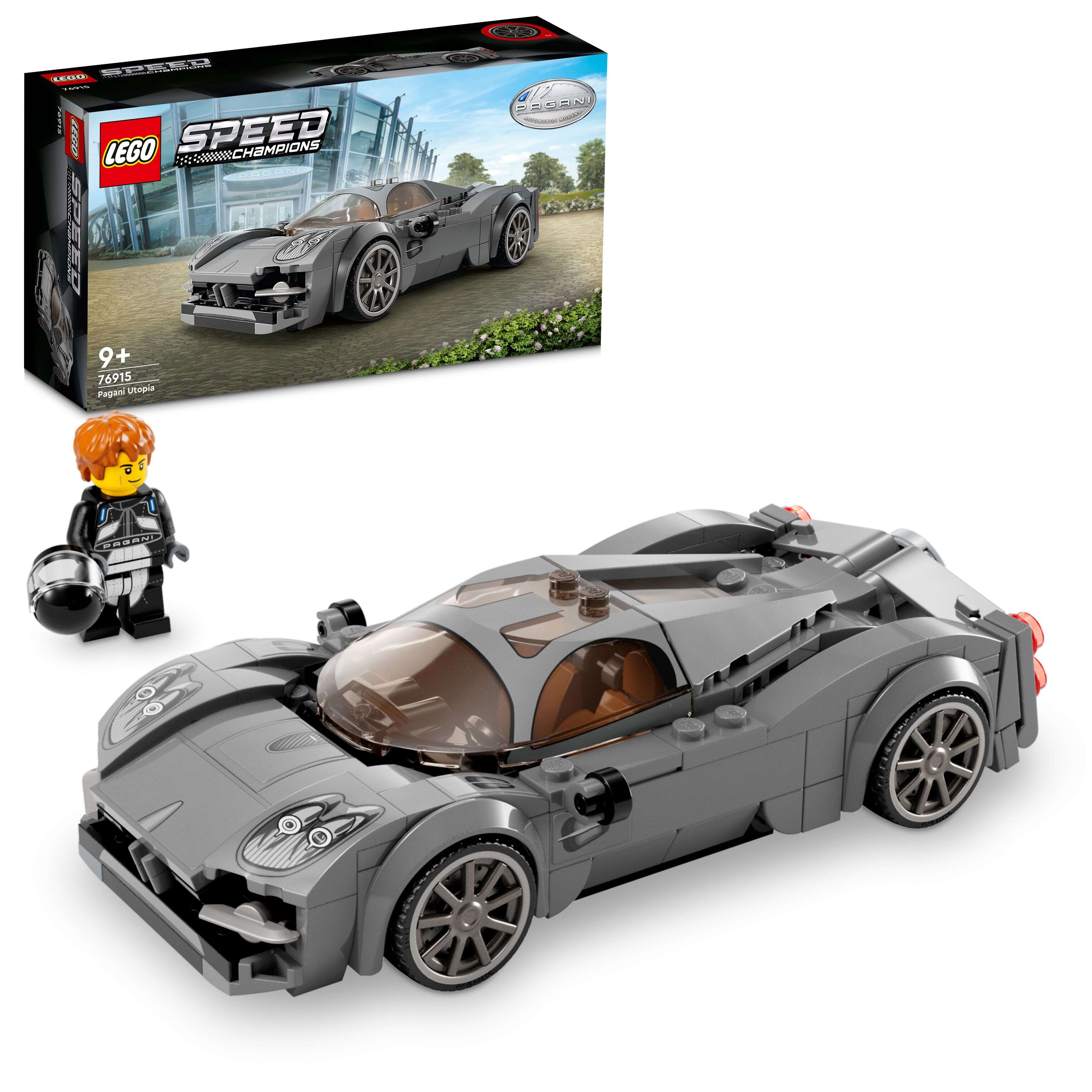 LEGO 76915 Speed Champions Pagani Utopia, 1 Minifigur, Authentische Details