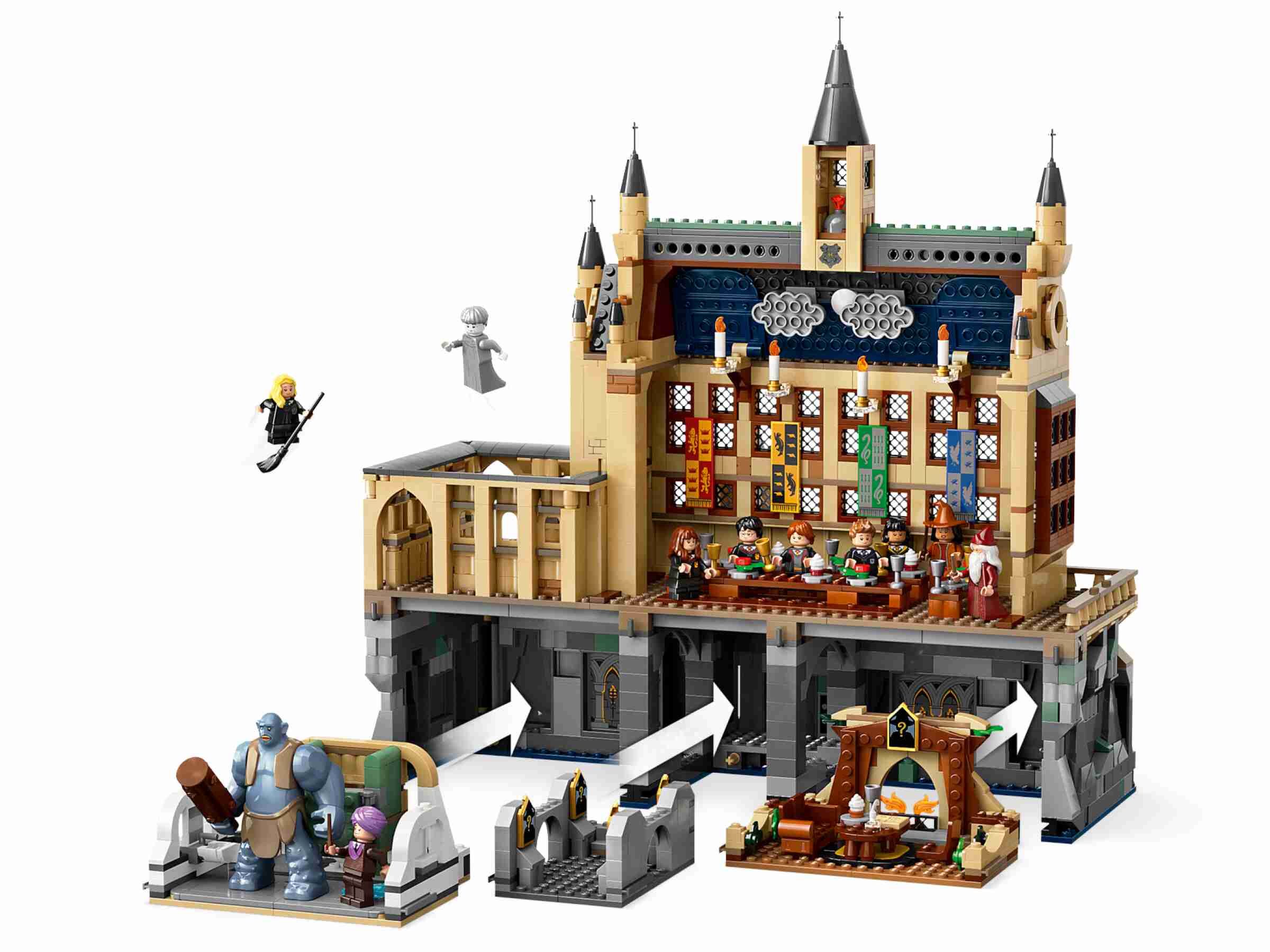 LEGO 76435 Harry Potter Schloss Hogwarts: Die Große Halle, 11 Charaktere