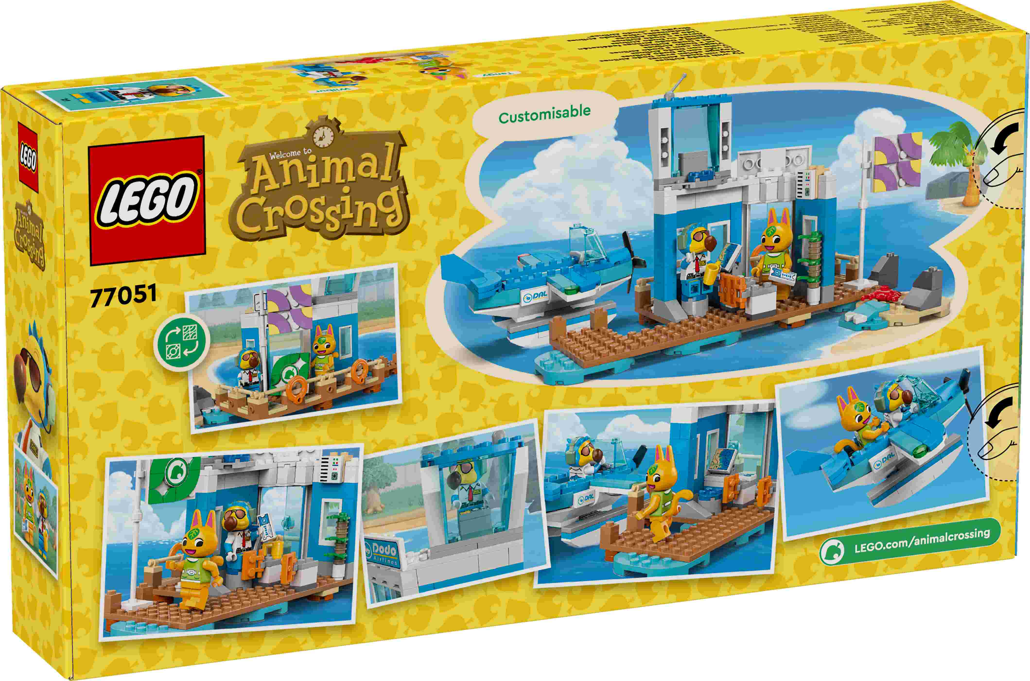 LEGO 77051 Animal Crossing Flieg mit Dodo Airlines, Pilot Udo, Passagierin Tanja