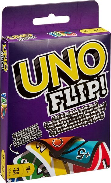 Mattel Games UNO FLIP! Kartenspiel mit beidseitig bedruckten Karten