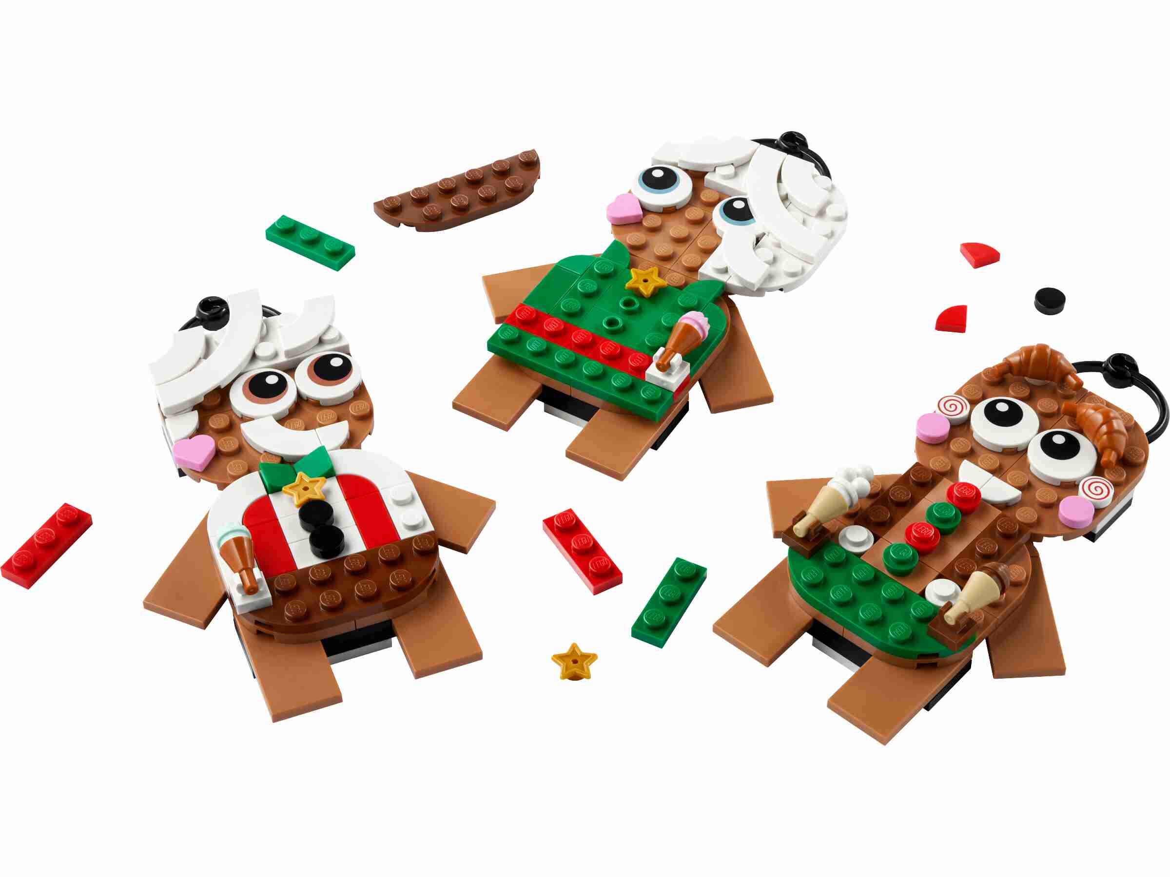 LEGO 40642 Iconic Lebkuchenmännchen, 3 baubare Figuren mit individuellem Design