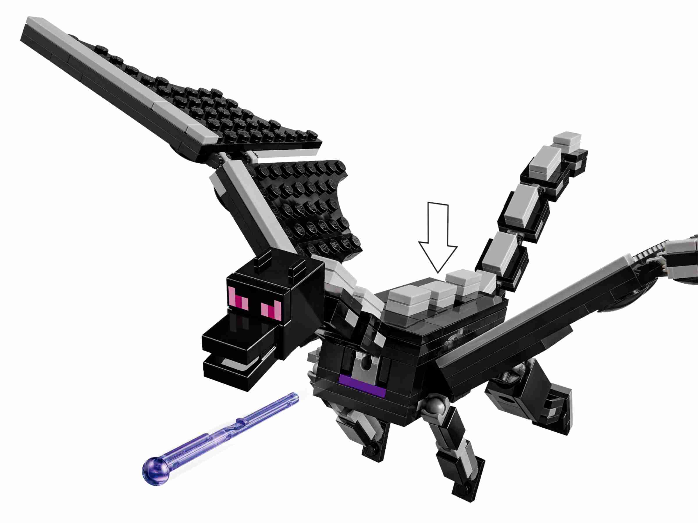 LEGO 21264 Minecraft Der Enderdrache und das Endschiff, Enderman, Drachen-Ei