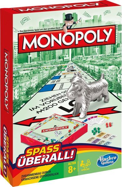 Hasbro Monopoly Kompakt, Reisespiel, 